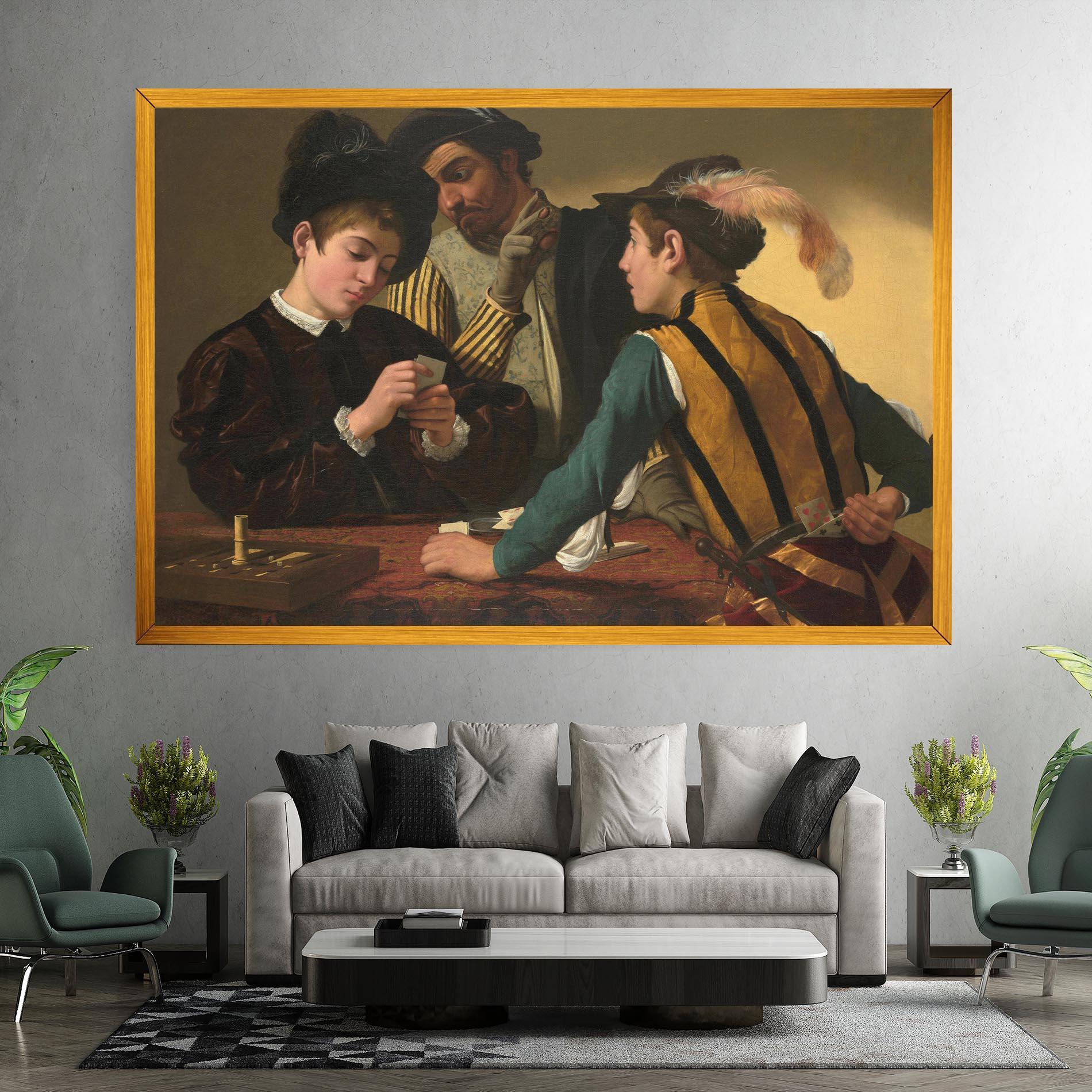 Tablou Canvas Caravaggio The Cardsharps mockup 7