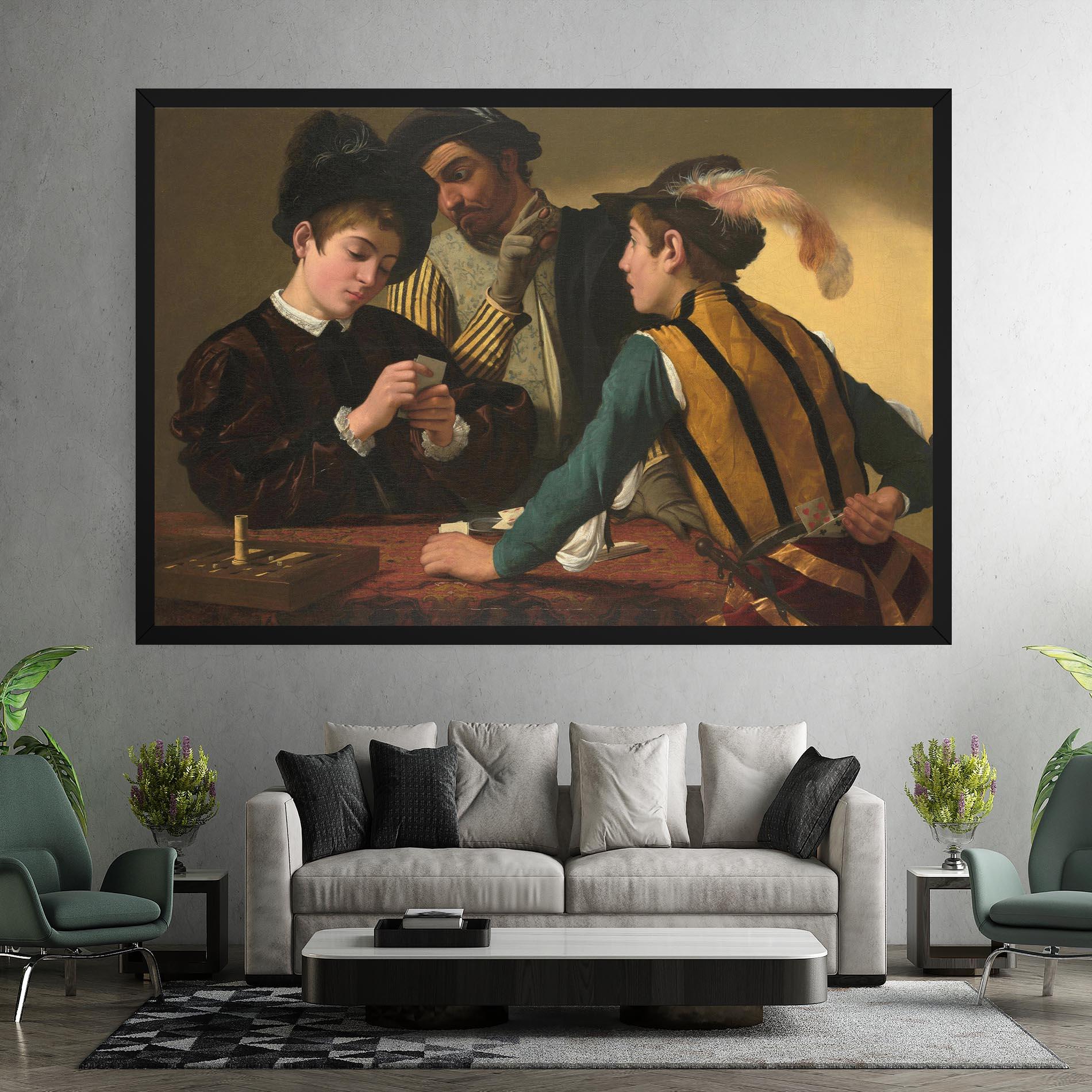 Tablou Canvas Caravaggio The Cardsharps mockup 7