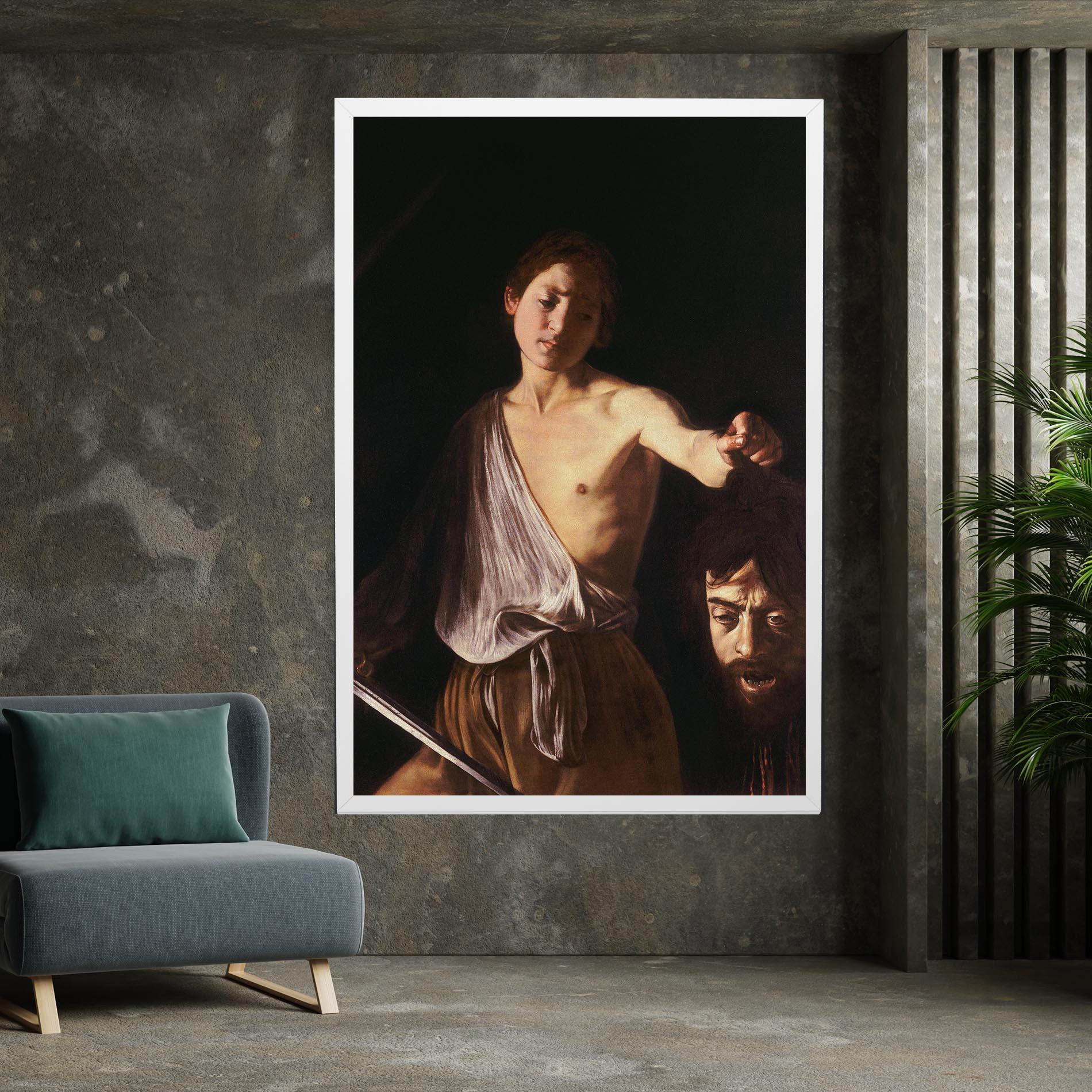Tablou Canvas David With The Head Of Goliath mockup 7