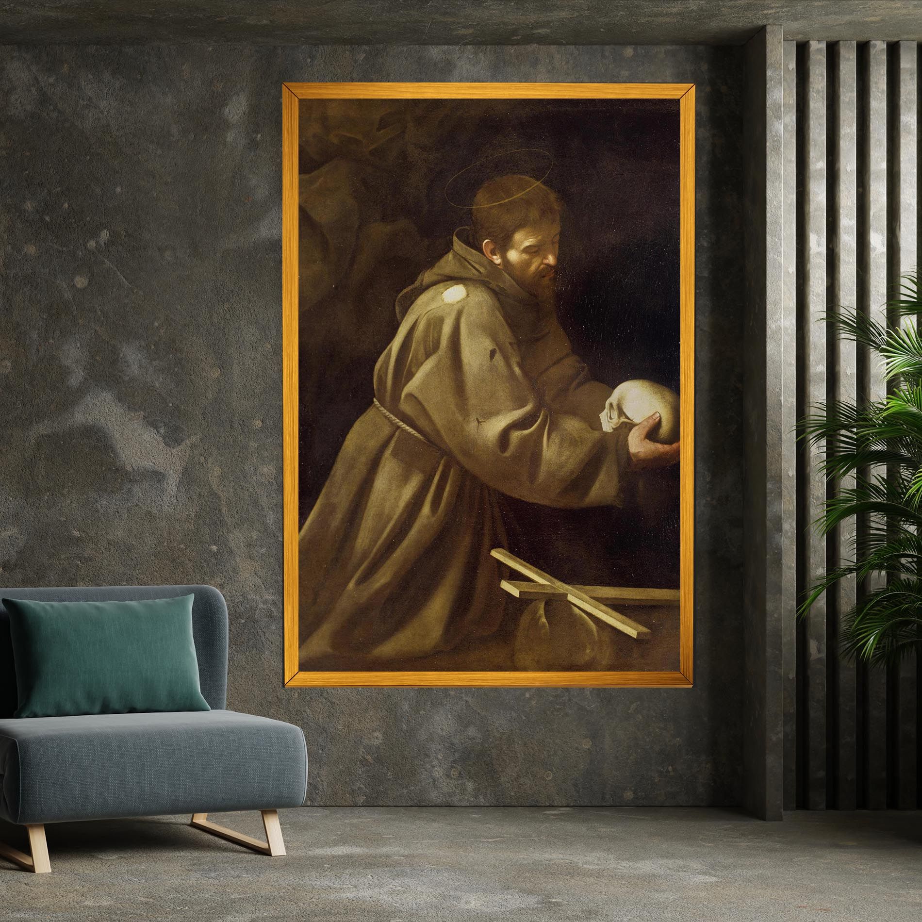 Caravaggio Francis Prayer mockup 7