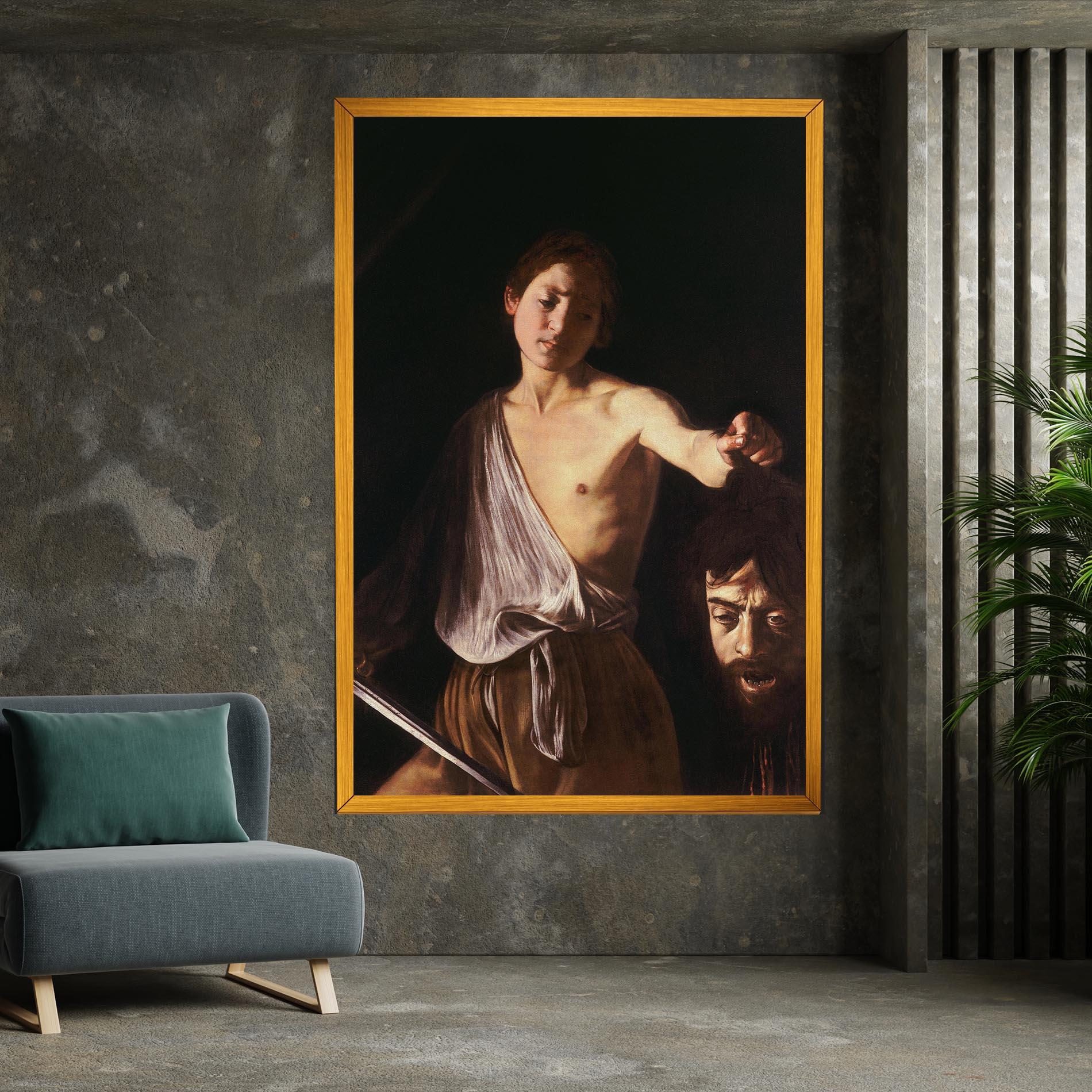 Tablou Canvas David With The Head Of Goliath mockup 7