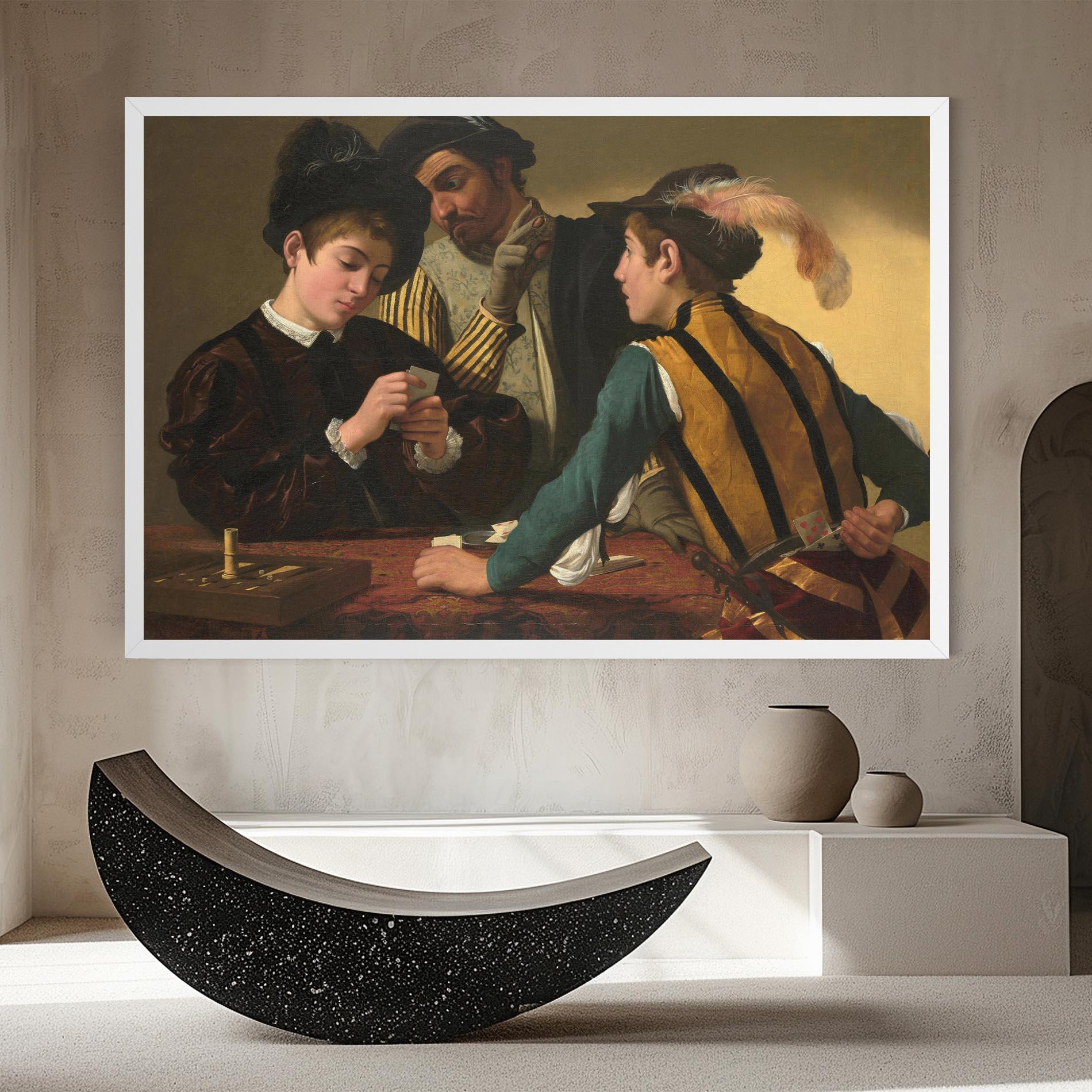 Tablou Canvas Caravaggio The Cardsharps mockup 8