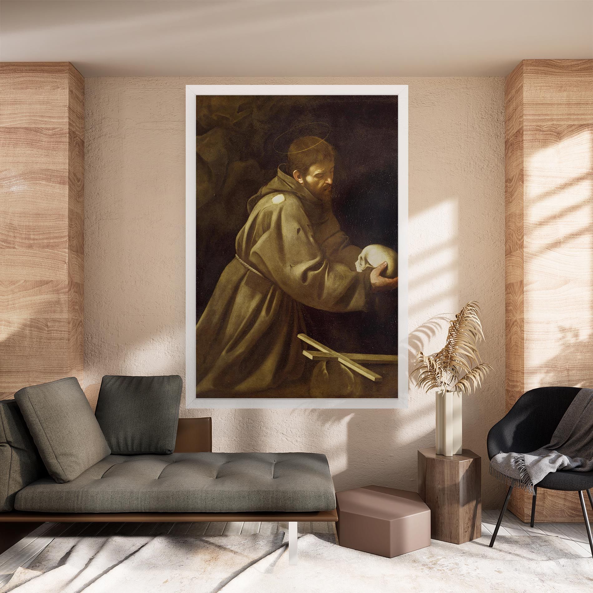 Caravaggio Francis Prayer mockup 8