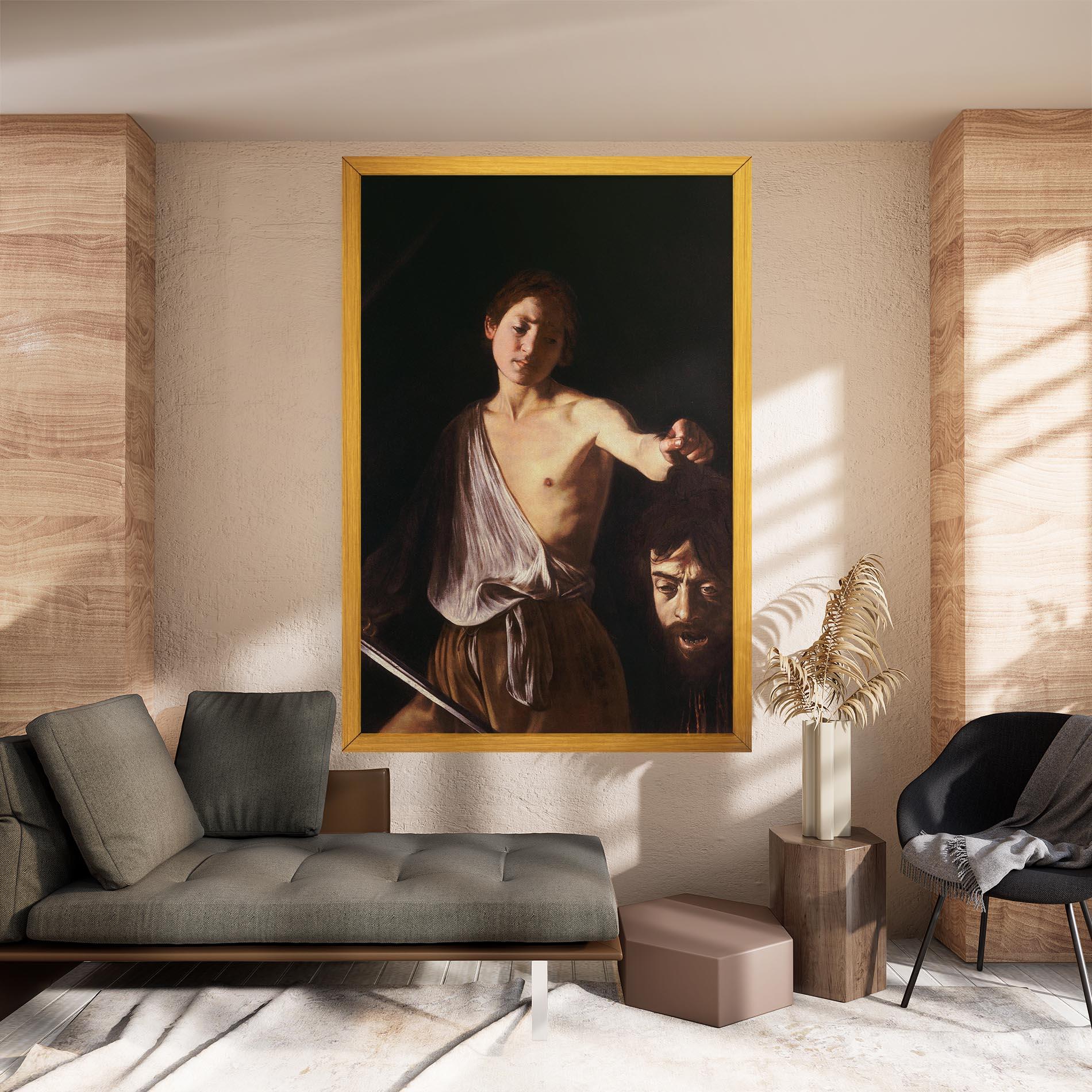 Tablou Canvas David With The Head Of Goliath mockup 8
