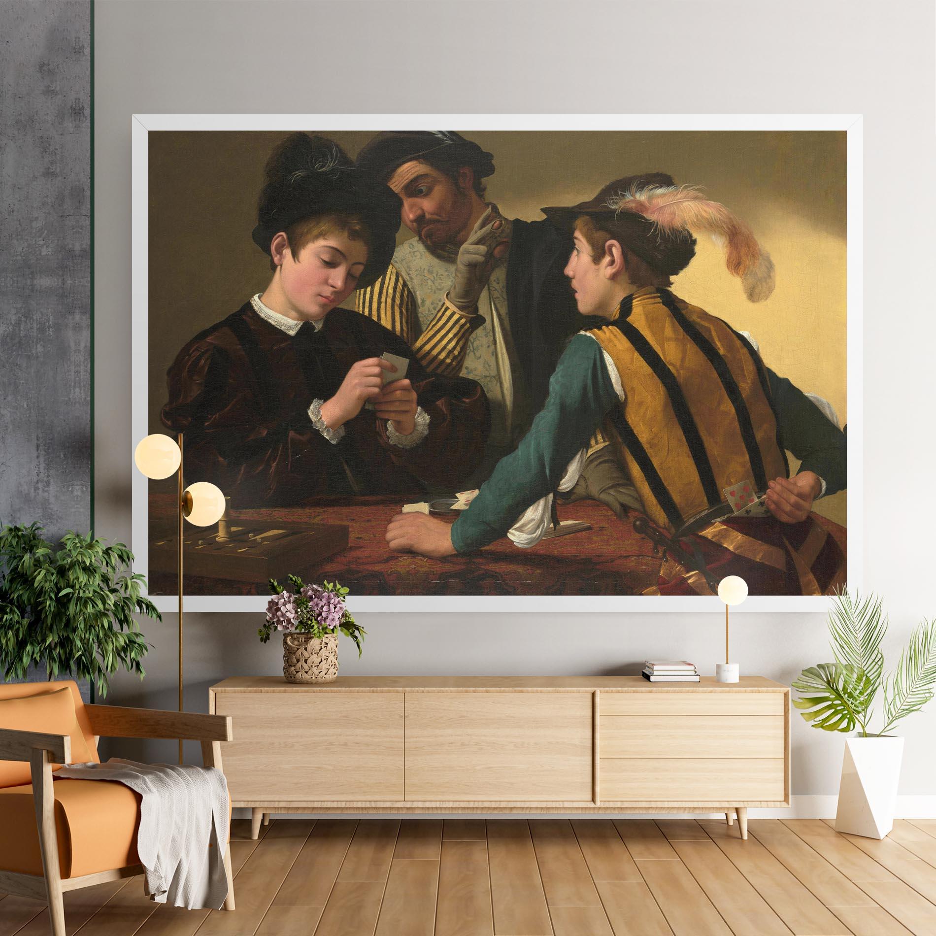 Tablou Canvas Caravaggio The Cardsharps mockup 9