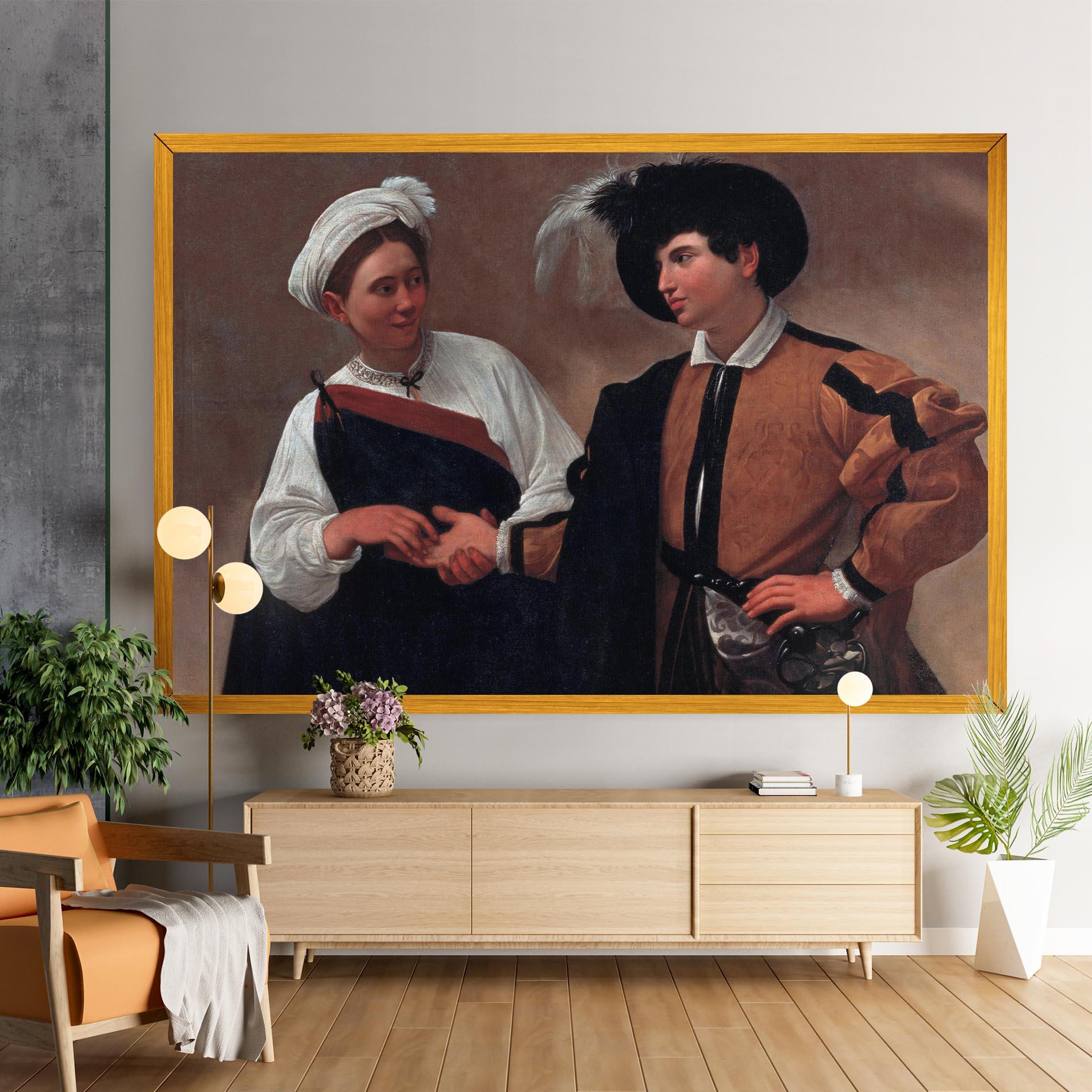 Tablou Canvas Caravaggio Good Luck mockup 9