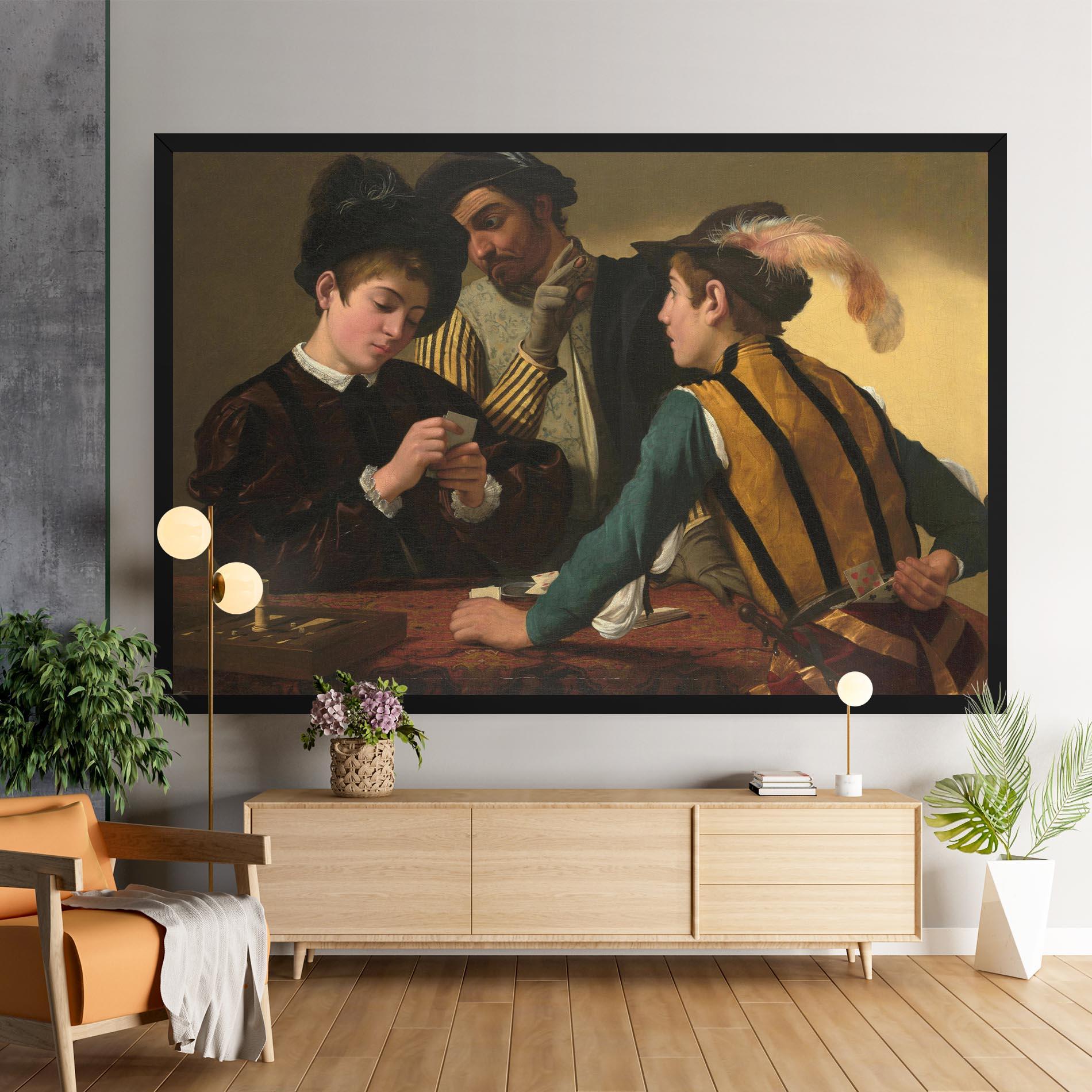 Tablou Canvas Caravaggio The Cardsharps mockup 9
