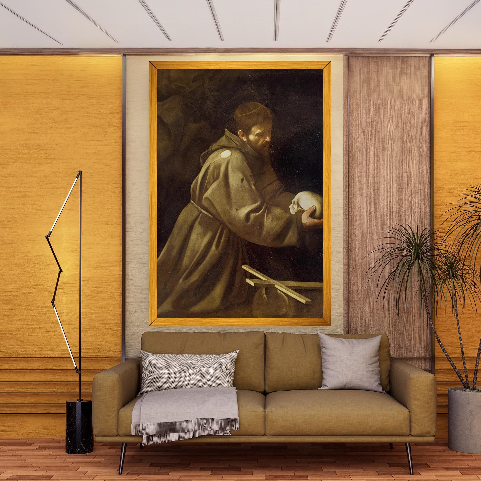 Caravaggio Francis Prayer mockup 9