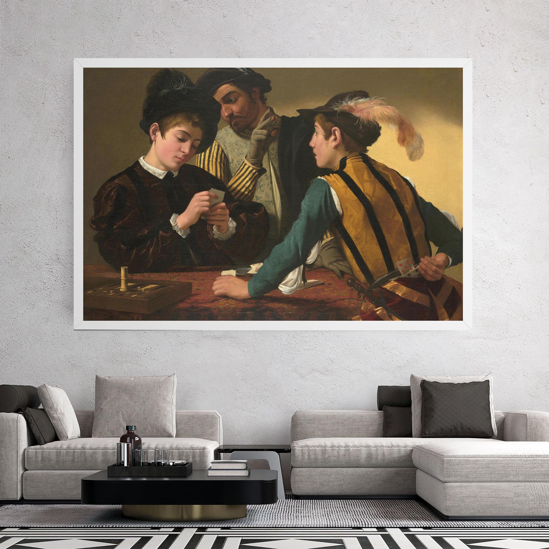 Tablou Canvas Caravaggio The Cardsharps mockup 2