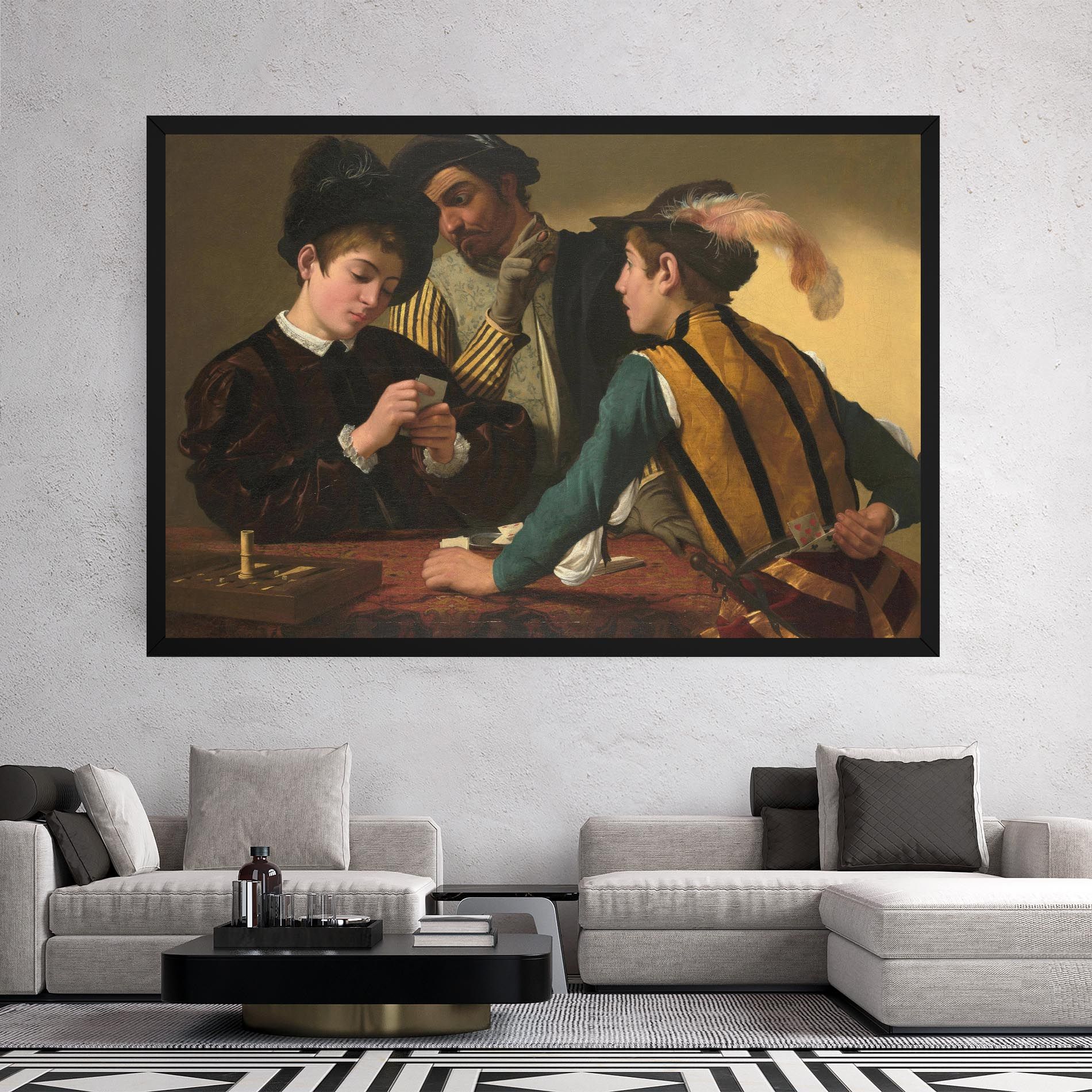 Caravaggio The Cardsharps mockup 2