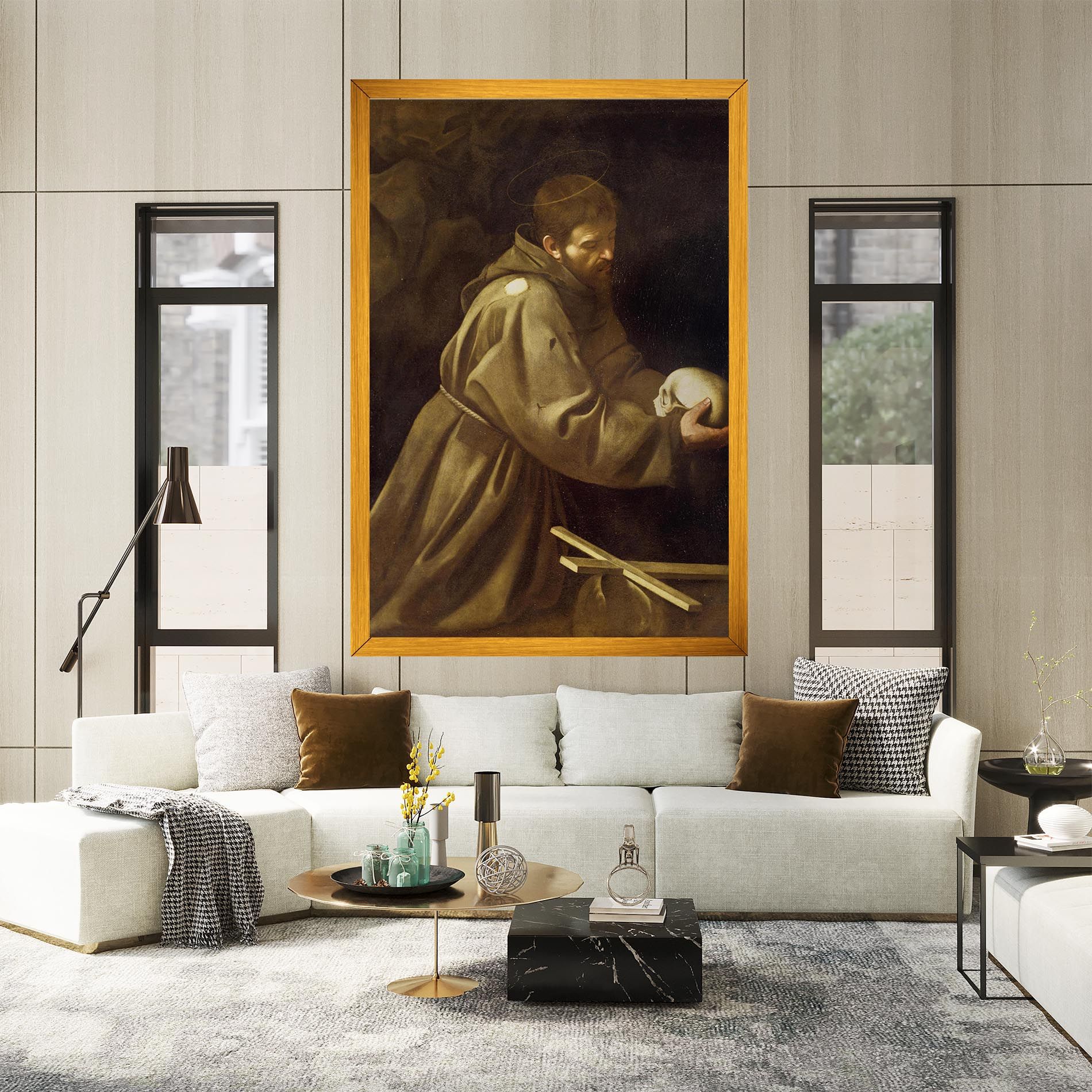 Caravaggio Francis Prayer mockup 2