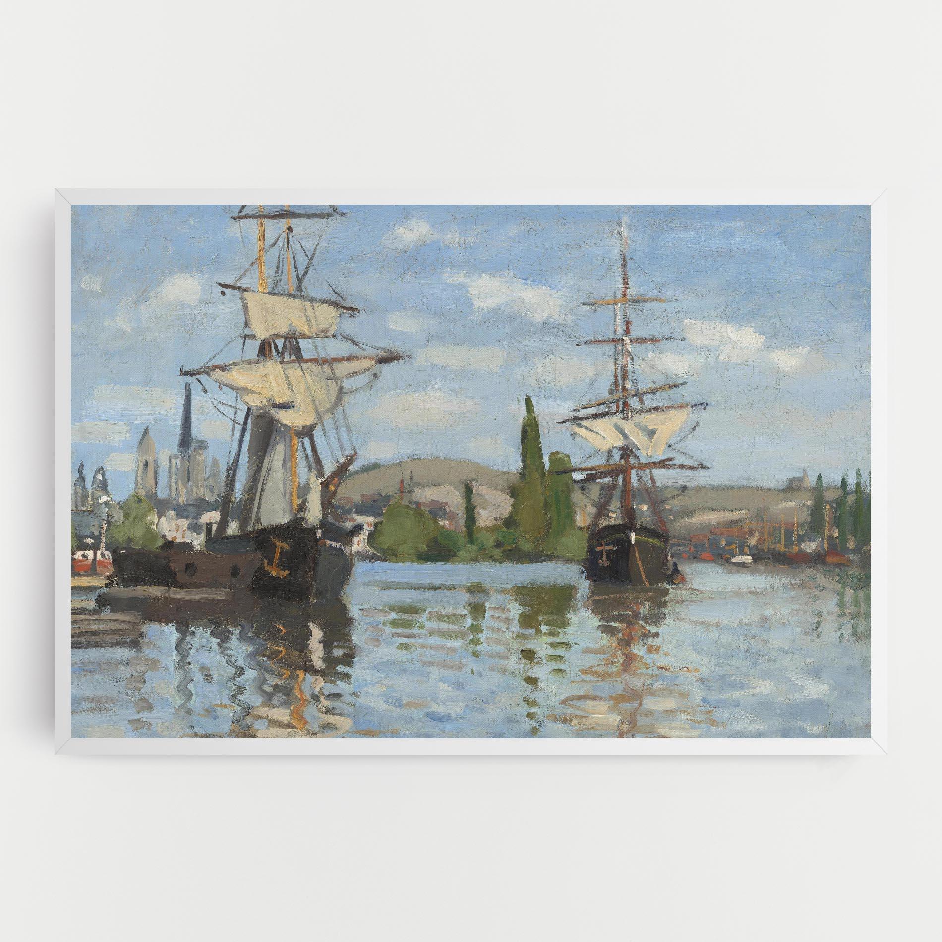 Tablou Canvas Ships At Rouen mockup 0