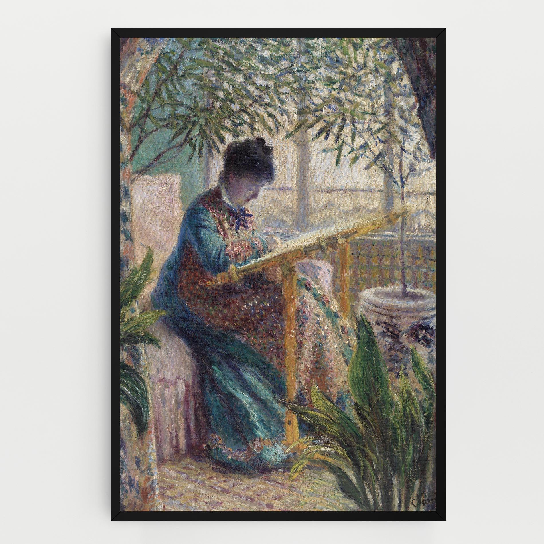 Tablou Canvas Monet Embroidering mockup 0