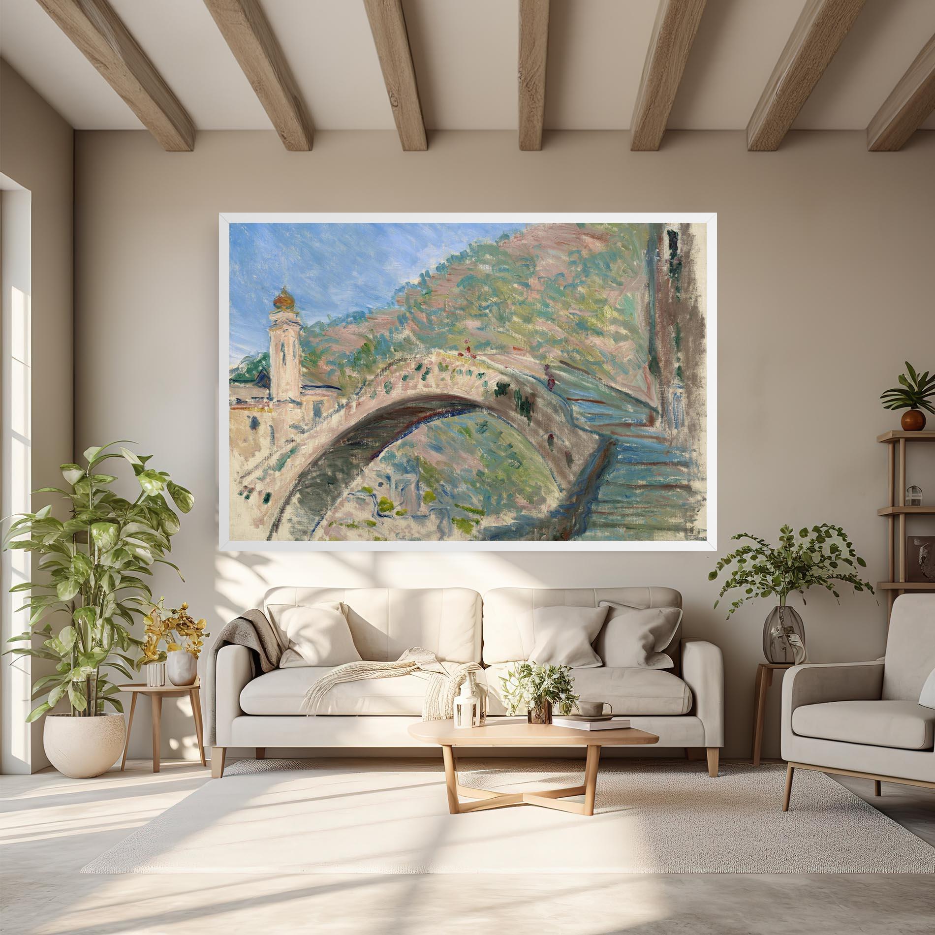 Tablou Canvas Bridge At Dolceacqua mockup 6