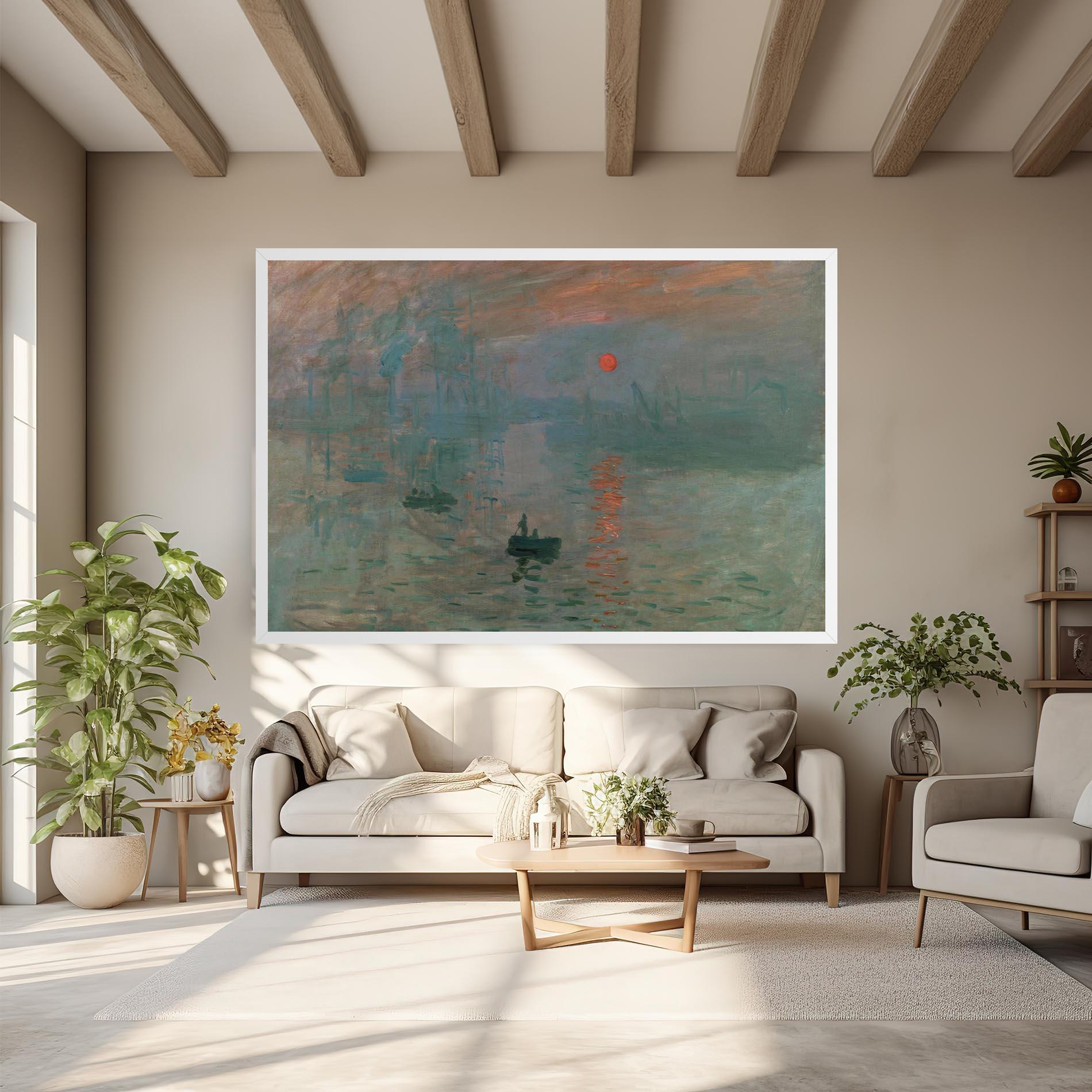 Tablou Canvas Monet Sunrise mockup 6