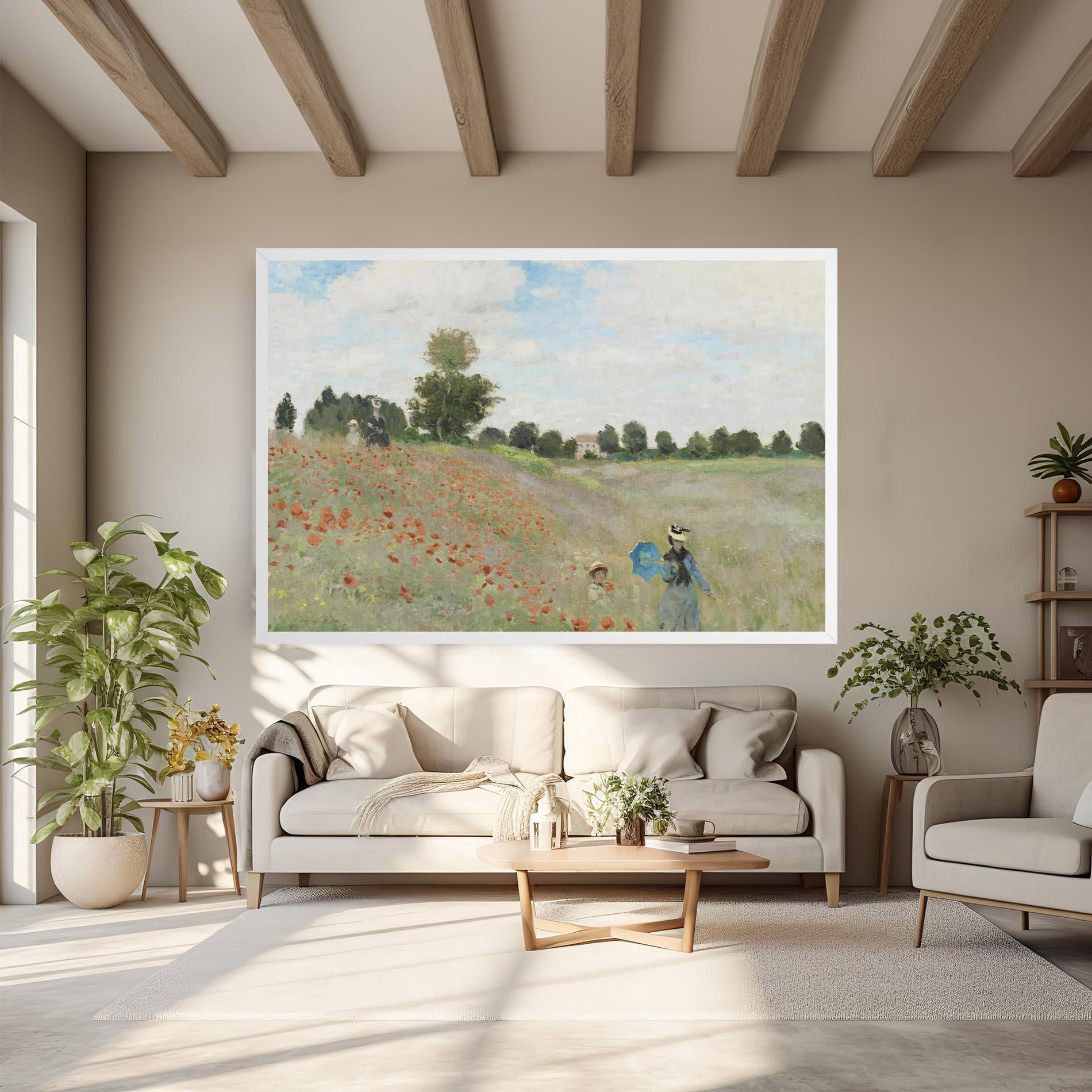 Tablou Canvas Poppy Field Near Argenteuil mockup 6