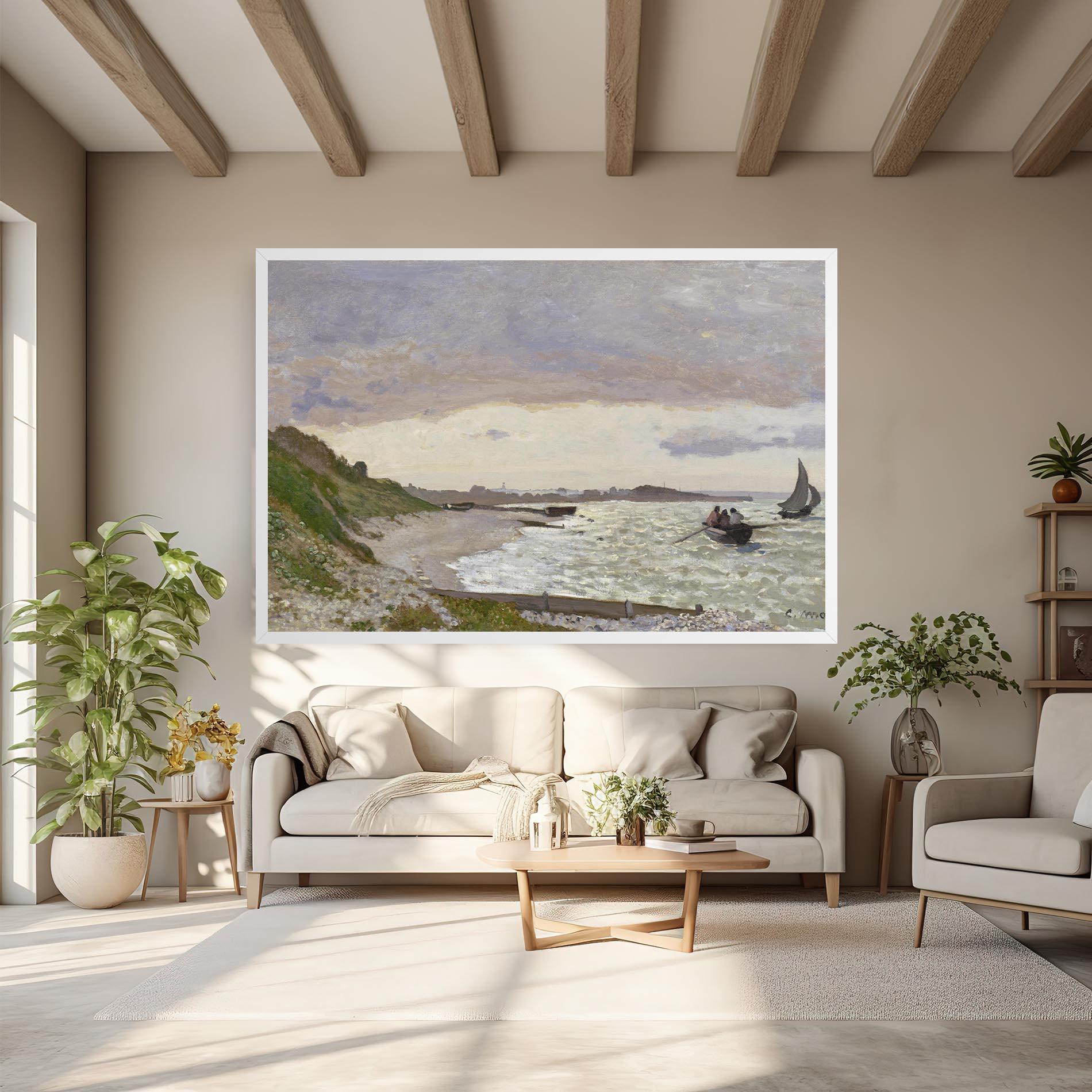 Tablou Canvas Seashore At Sainte Adresse mockup 6