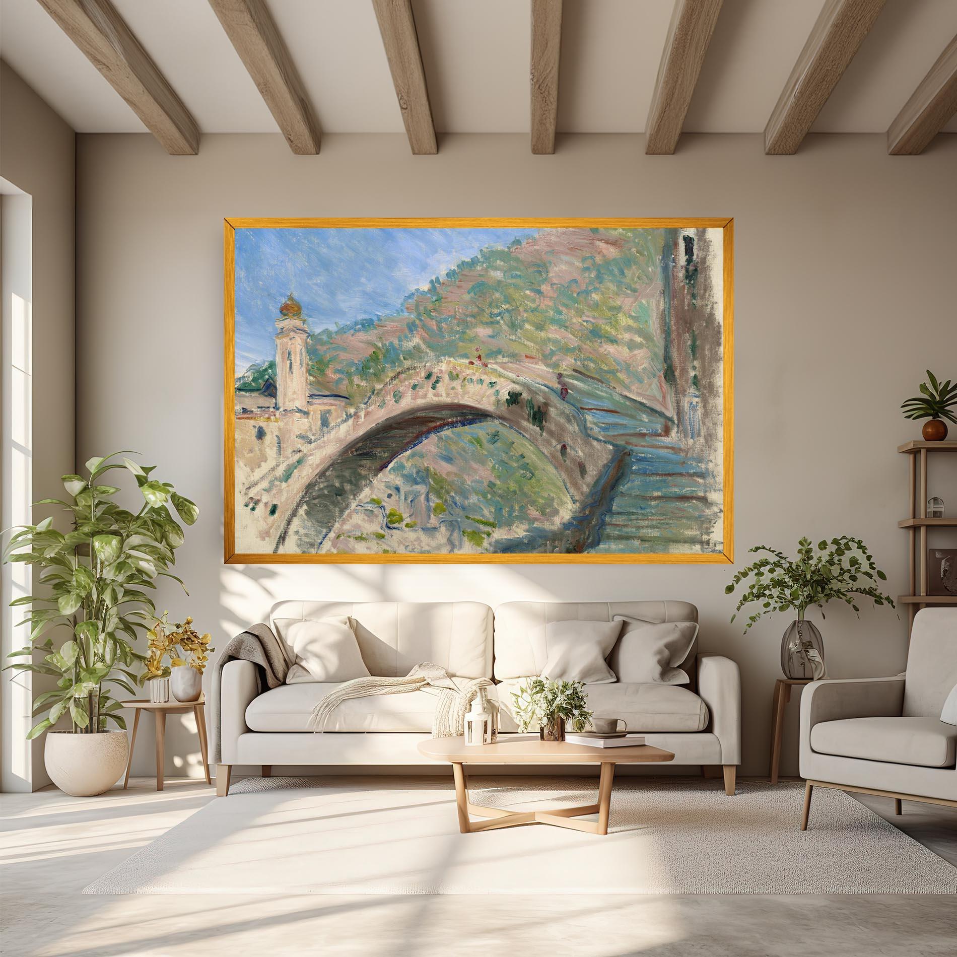 Tablou Canvas Bridge At Dolceacqua mockup 6