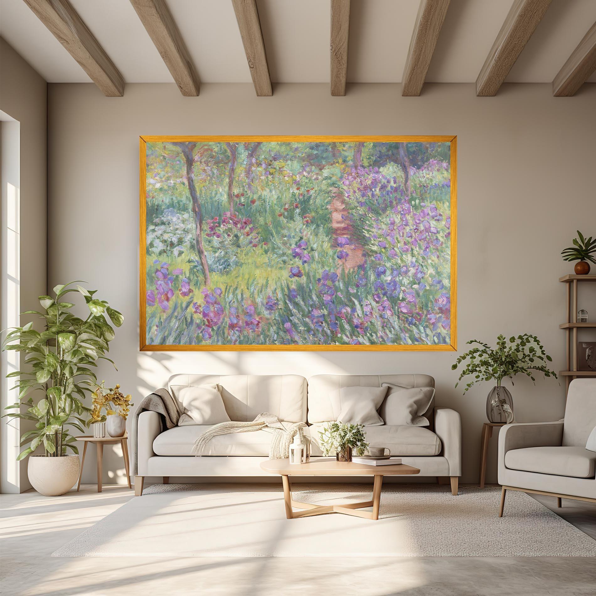 Tablou Canvas Garden In Giverny Monet mockup 6