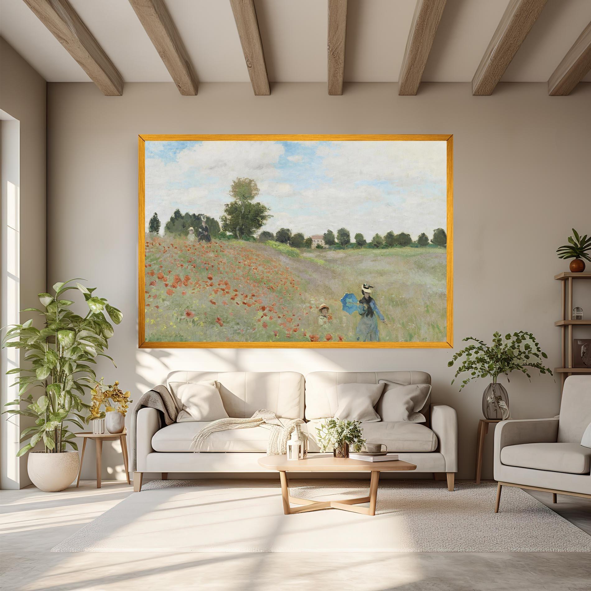 Tablou Canvas Poppy Field Near Argenteuil mockup 6