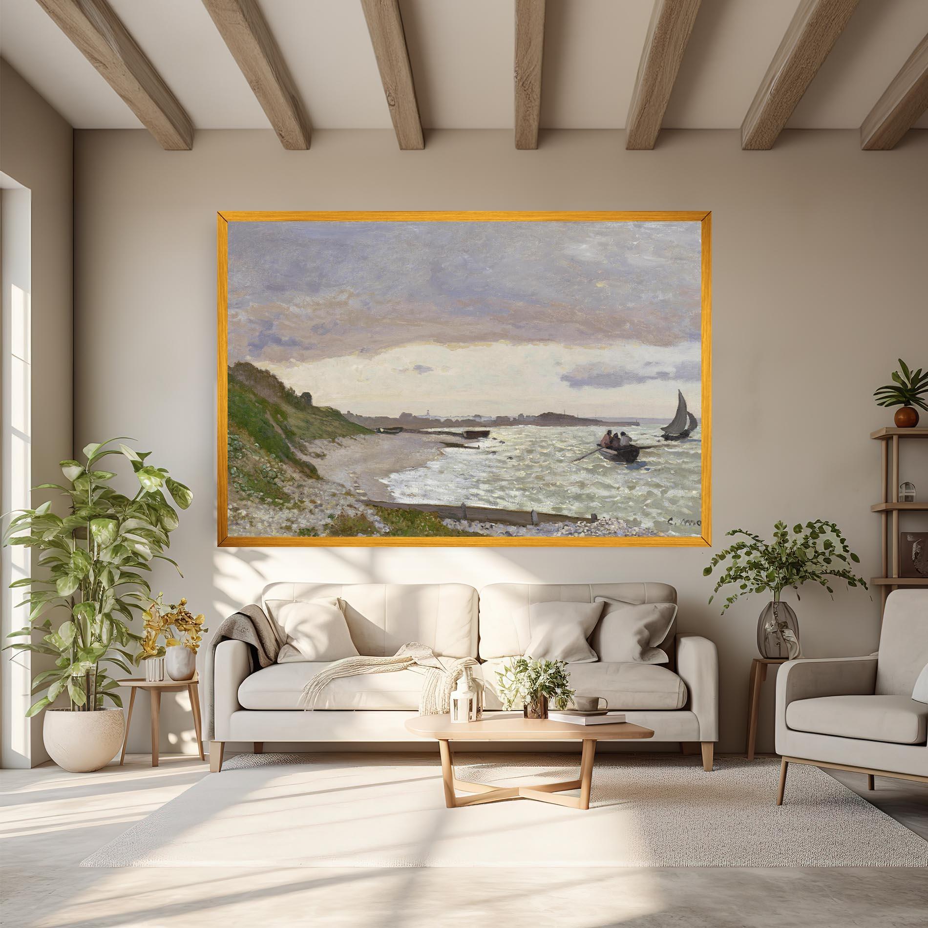 Tablou Canvas Seashore At Sainte Adresse mockup 6