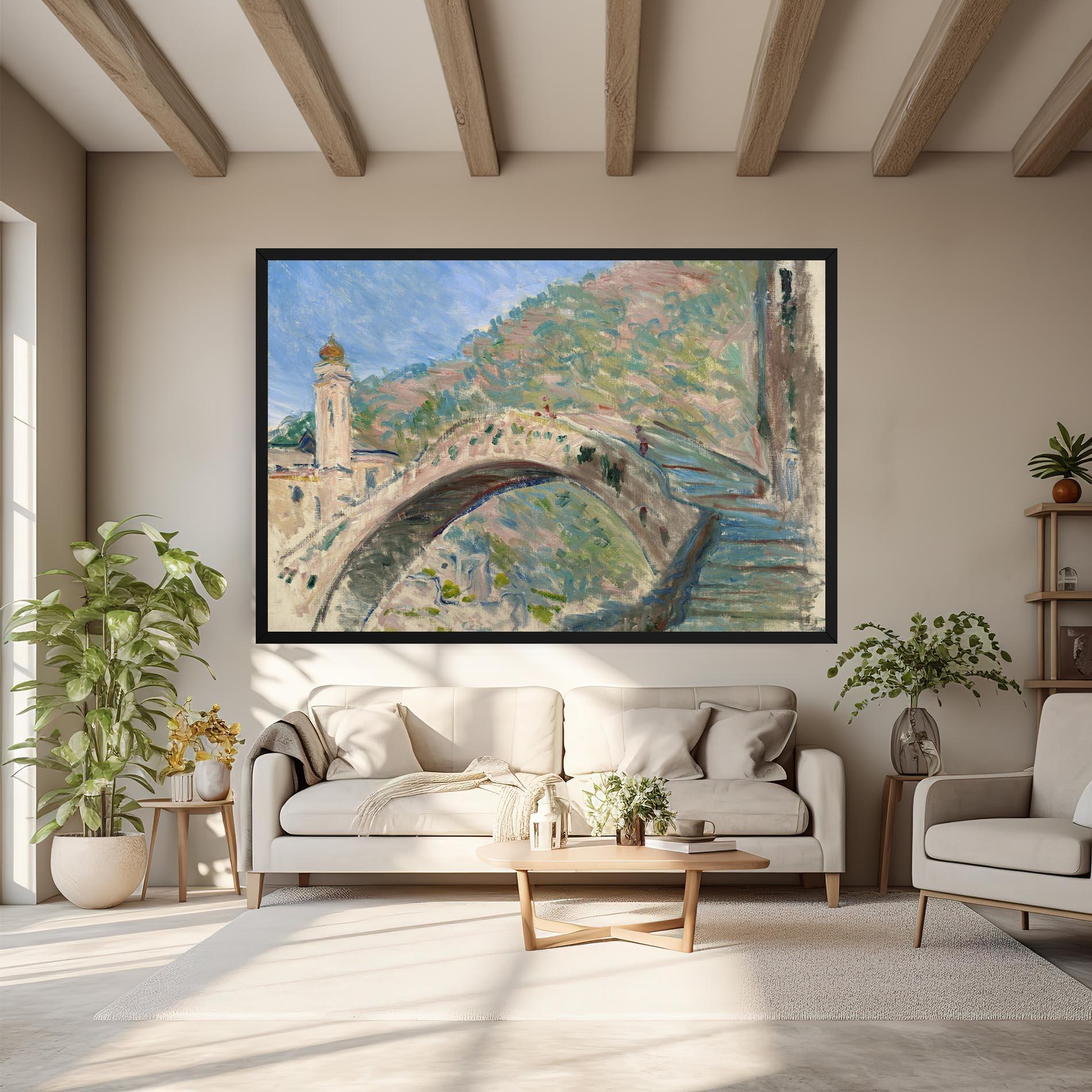 Tablou Canvas Bridge At Dolceacqua mockup 6