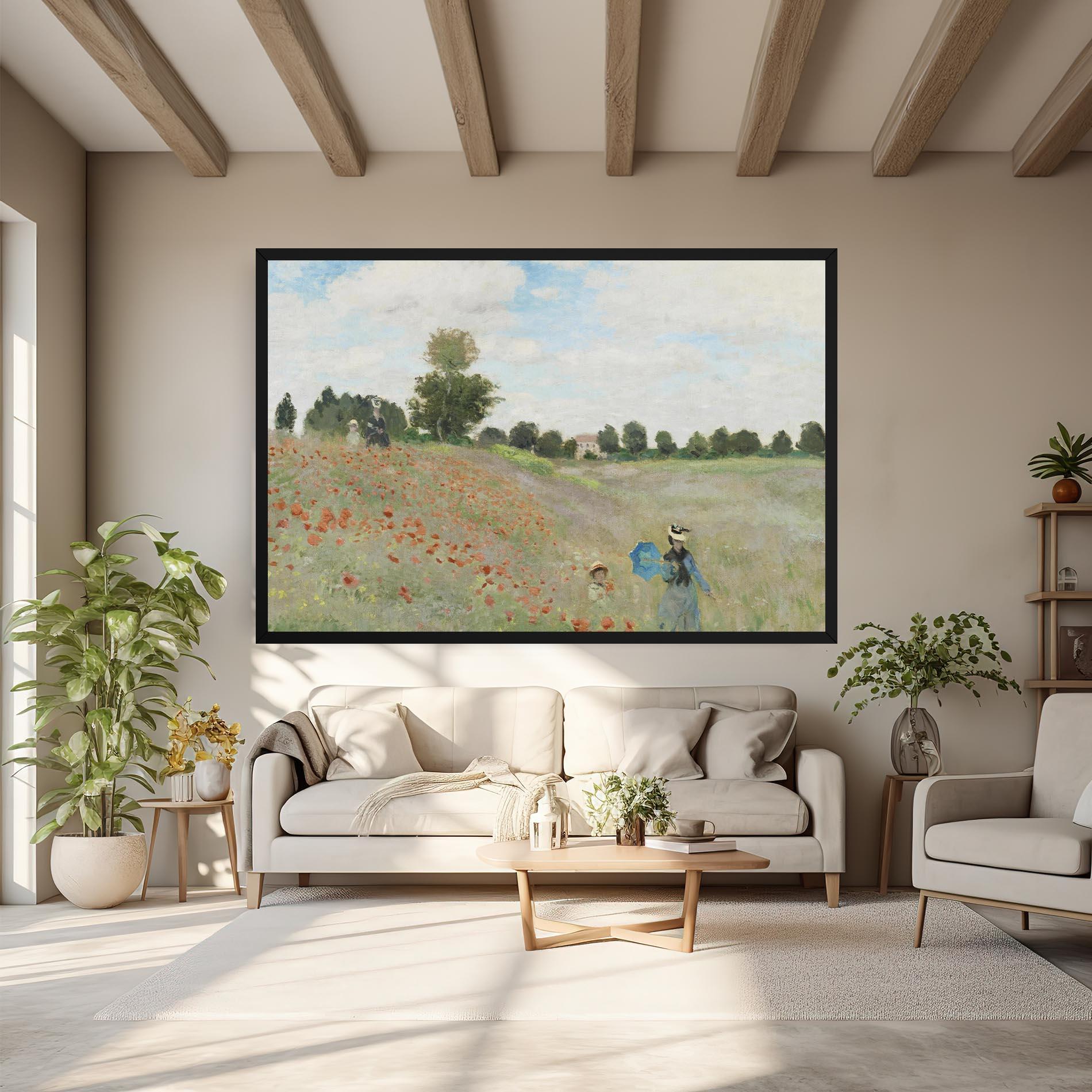Tablou Canvas Poppy Field Near Argenteuil mockup 6