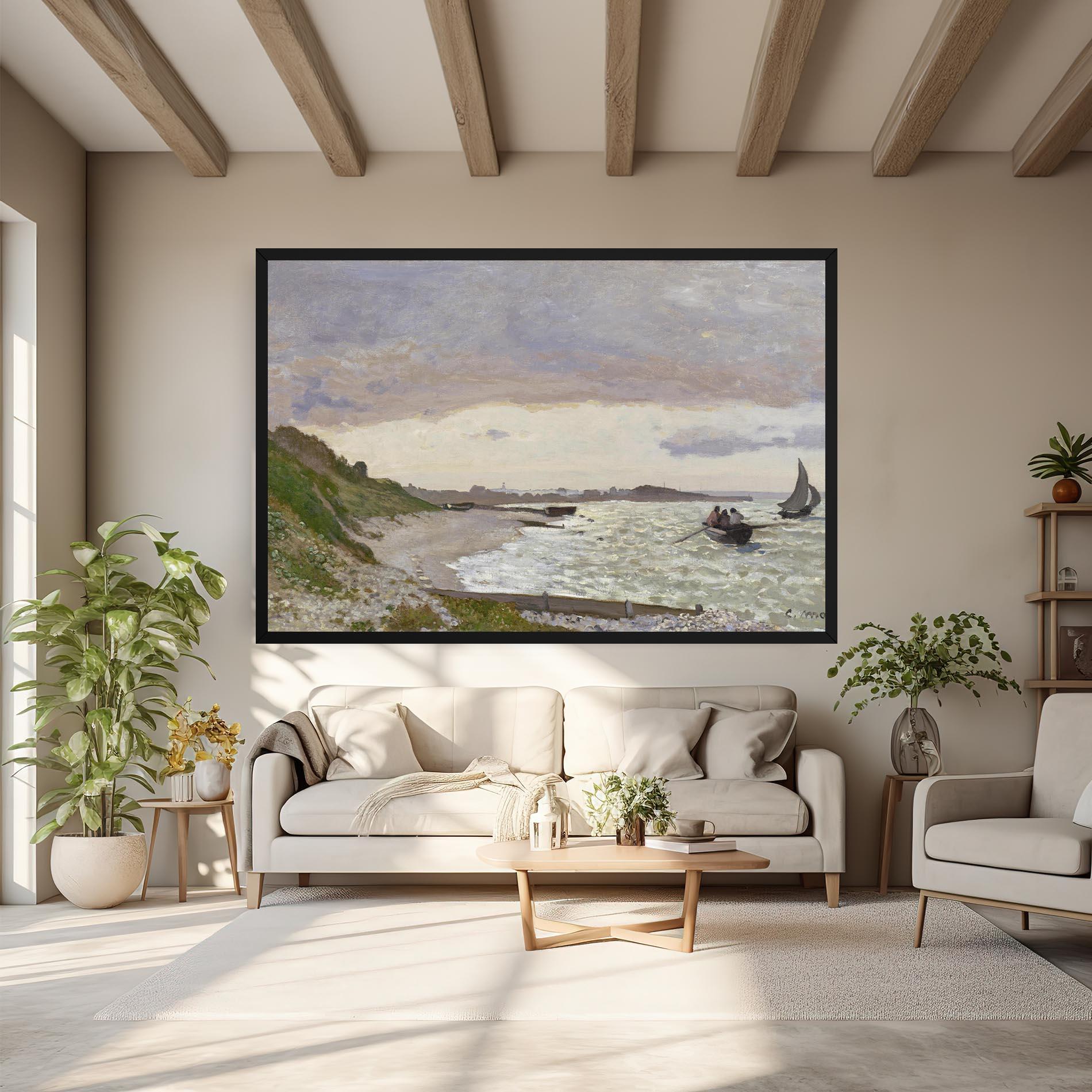 Tablou Canvas Seashore At Sainte Adresse mockup 6