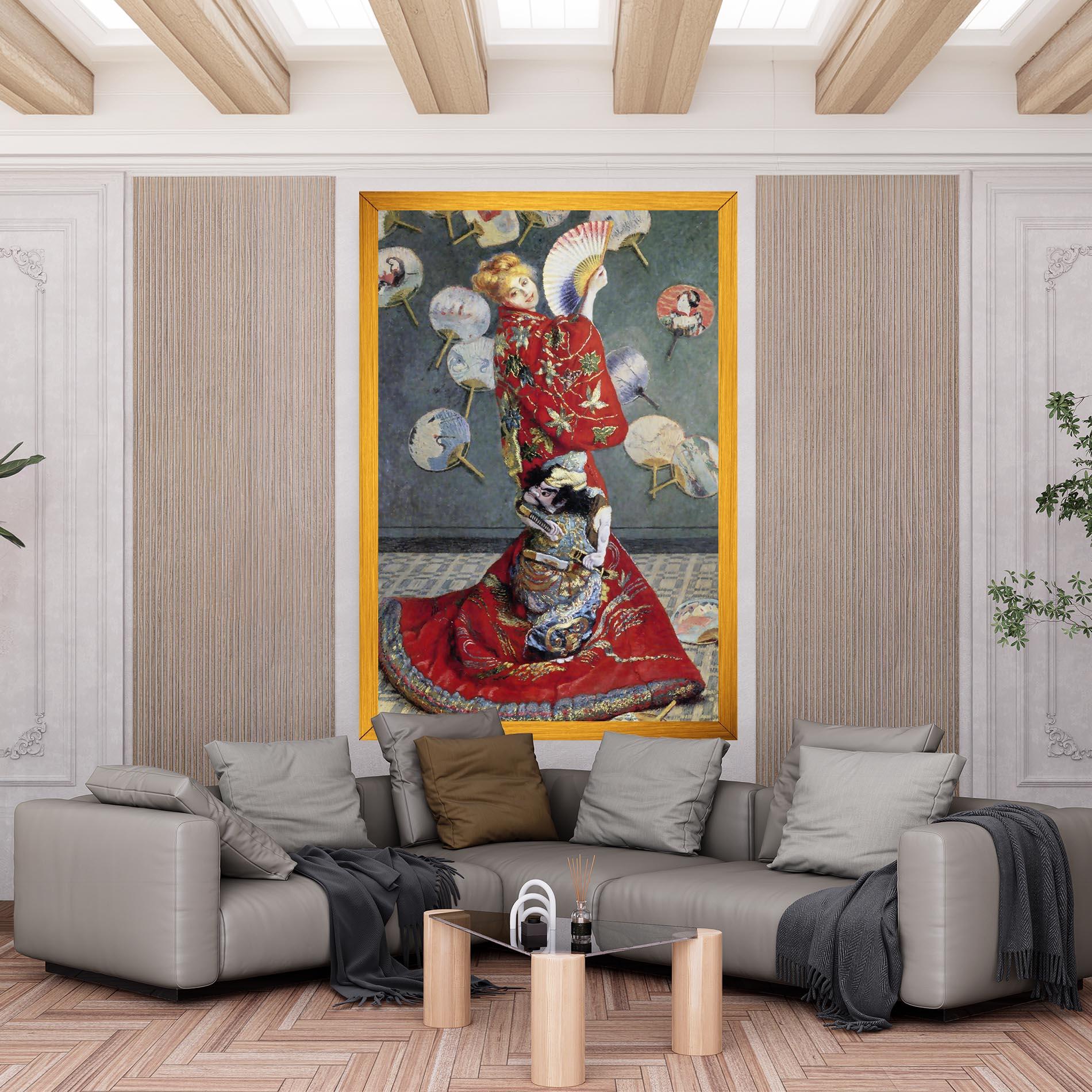 Tablou Canvas Camille Monet In Japanese Costume mockup 6