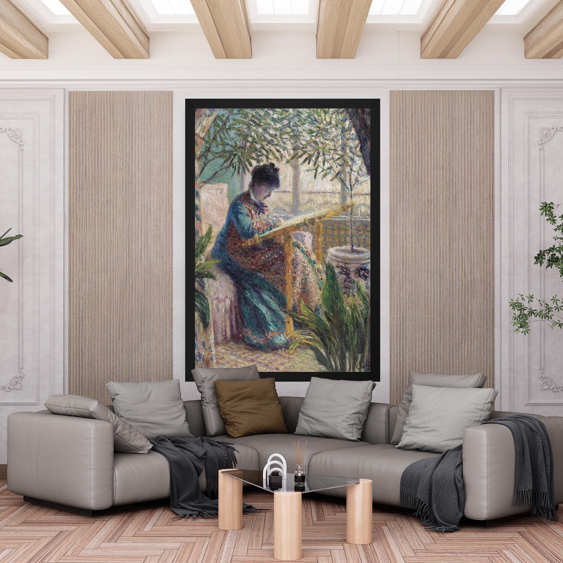 Tablou Canvas Monet Embroidering mockup 6