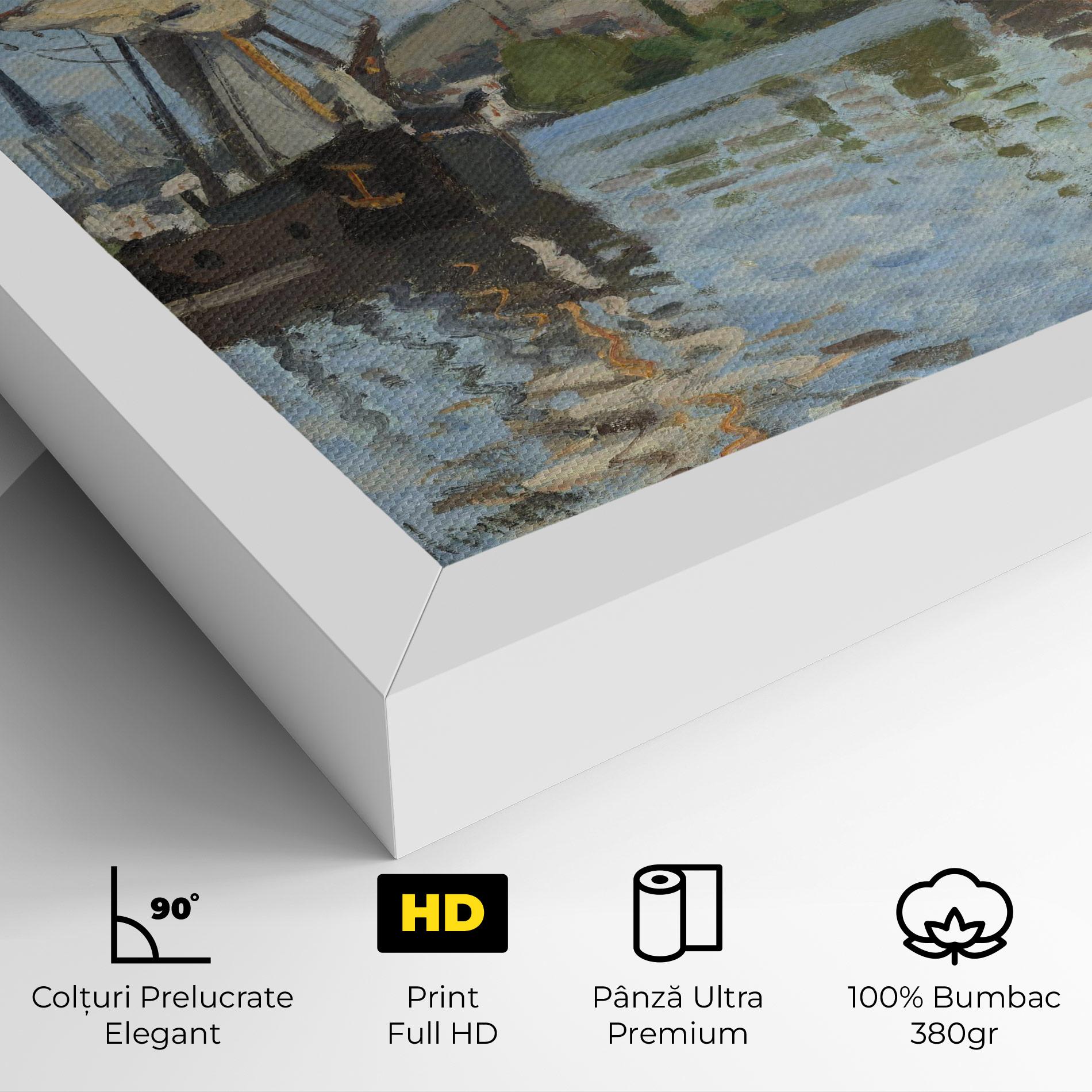 Tablou Canvas Ships At Rouen mockup 4