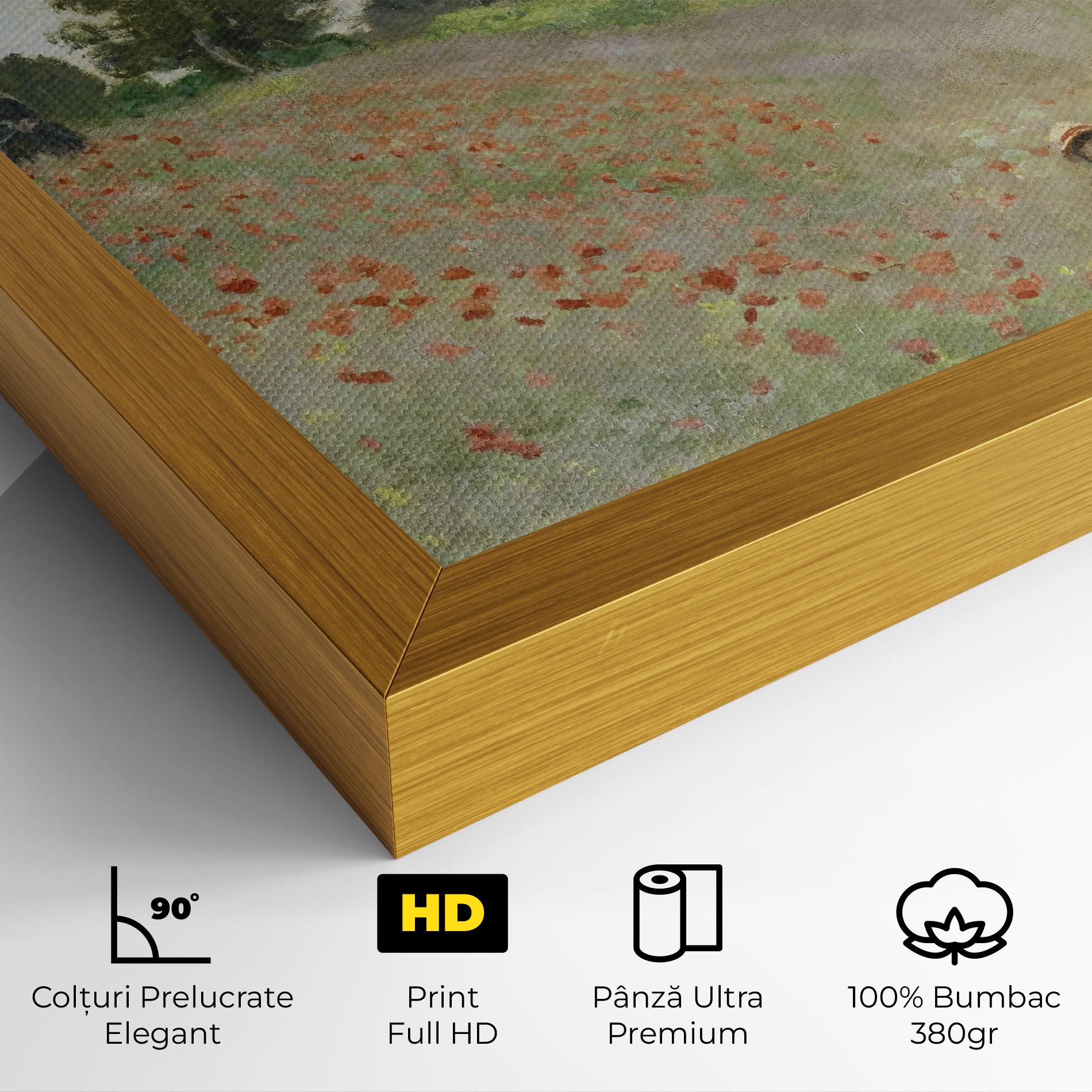 Tablou Canvas Poppy Field Near Argenteuil mockup 4