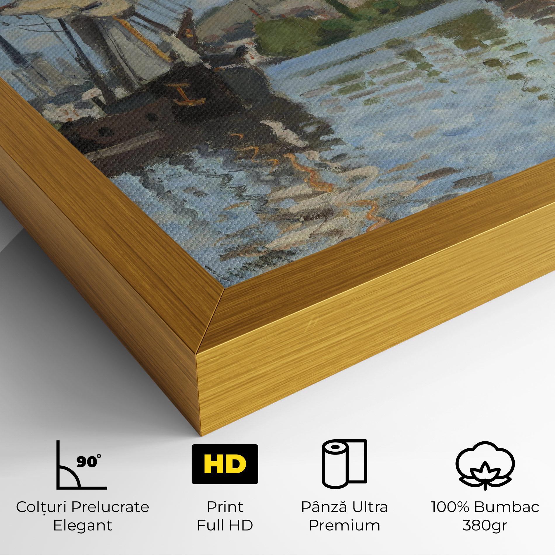 Tablou Canvas Ships At Rouen mockup 4