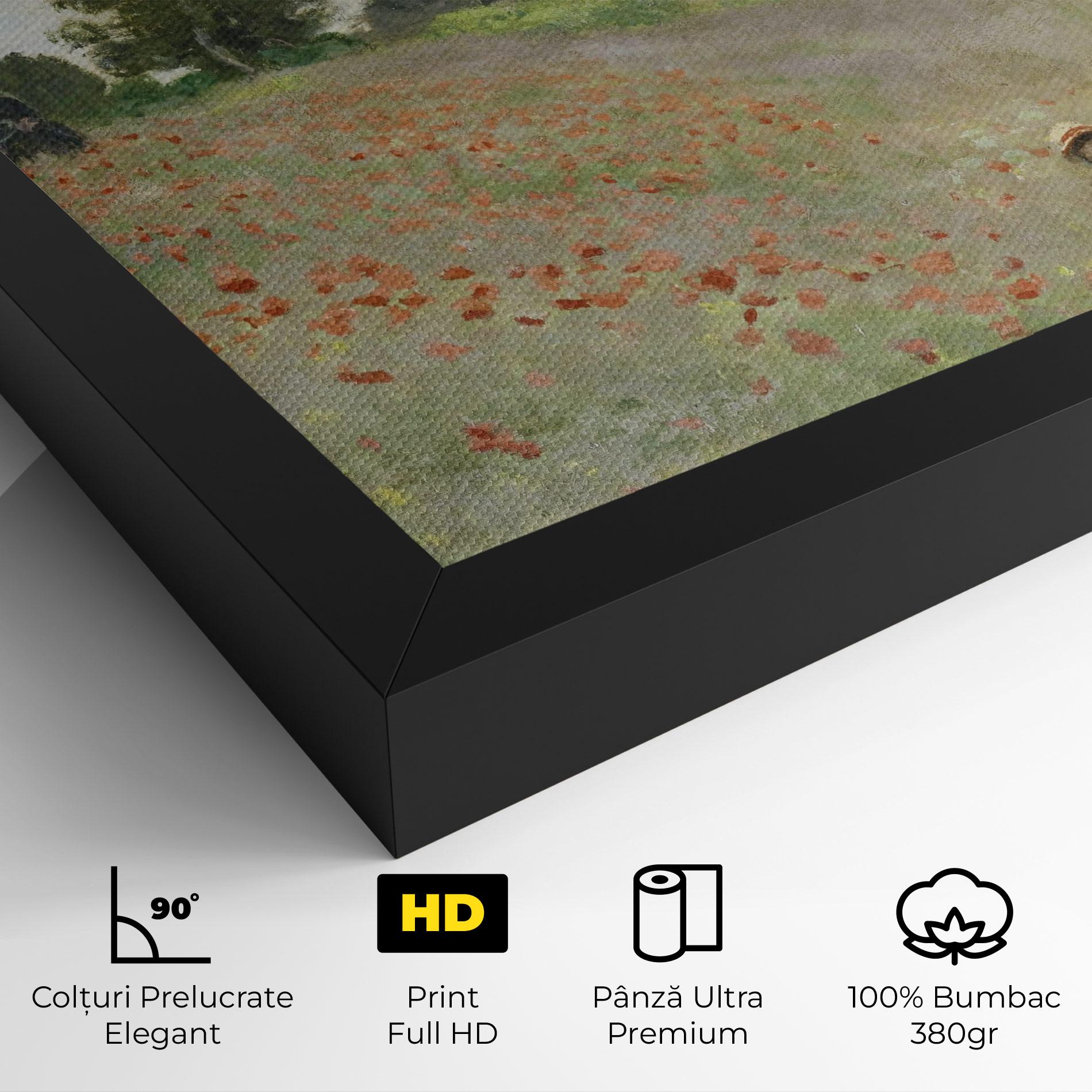 Tablou Canvas Poppy Field Near Argenteuil mockup 4