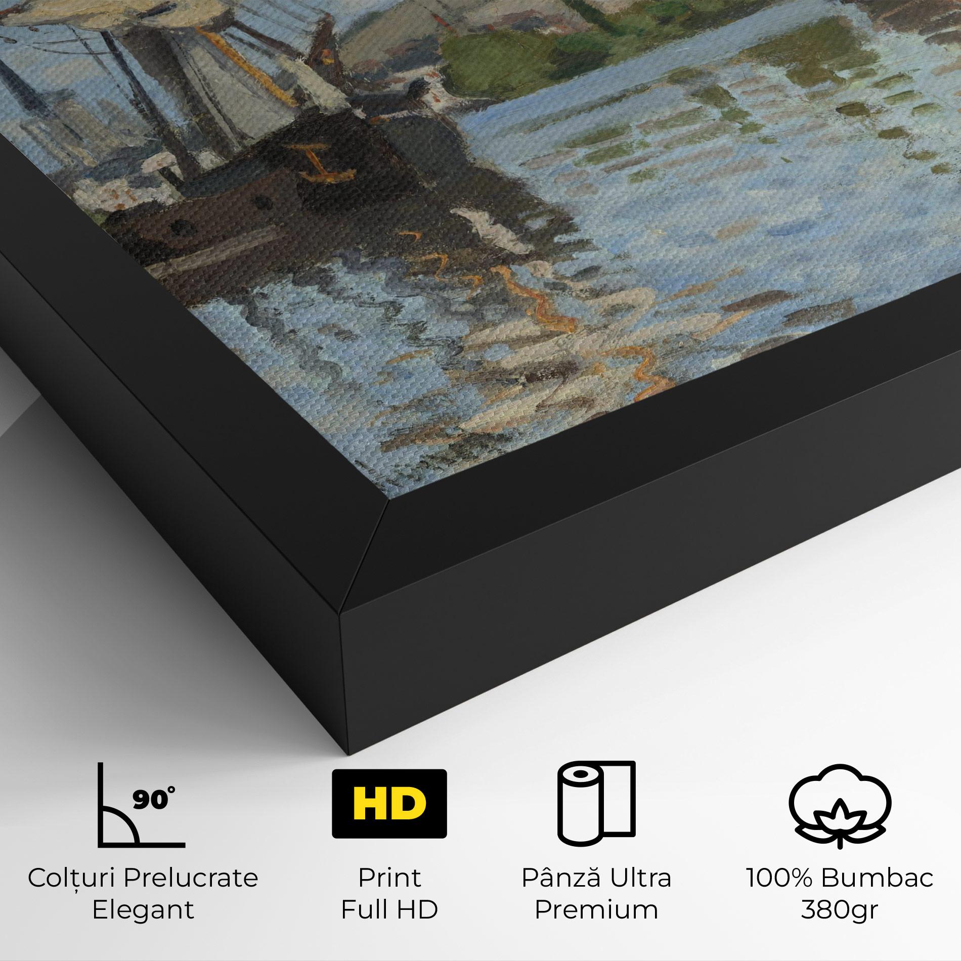 Tablou Canvas Ships At Rouen mockup 4