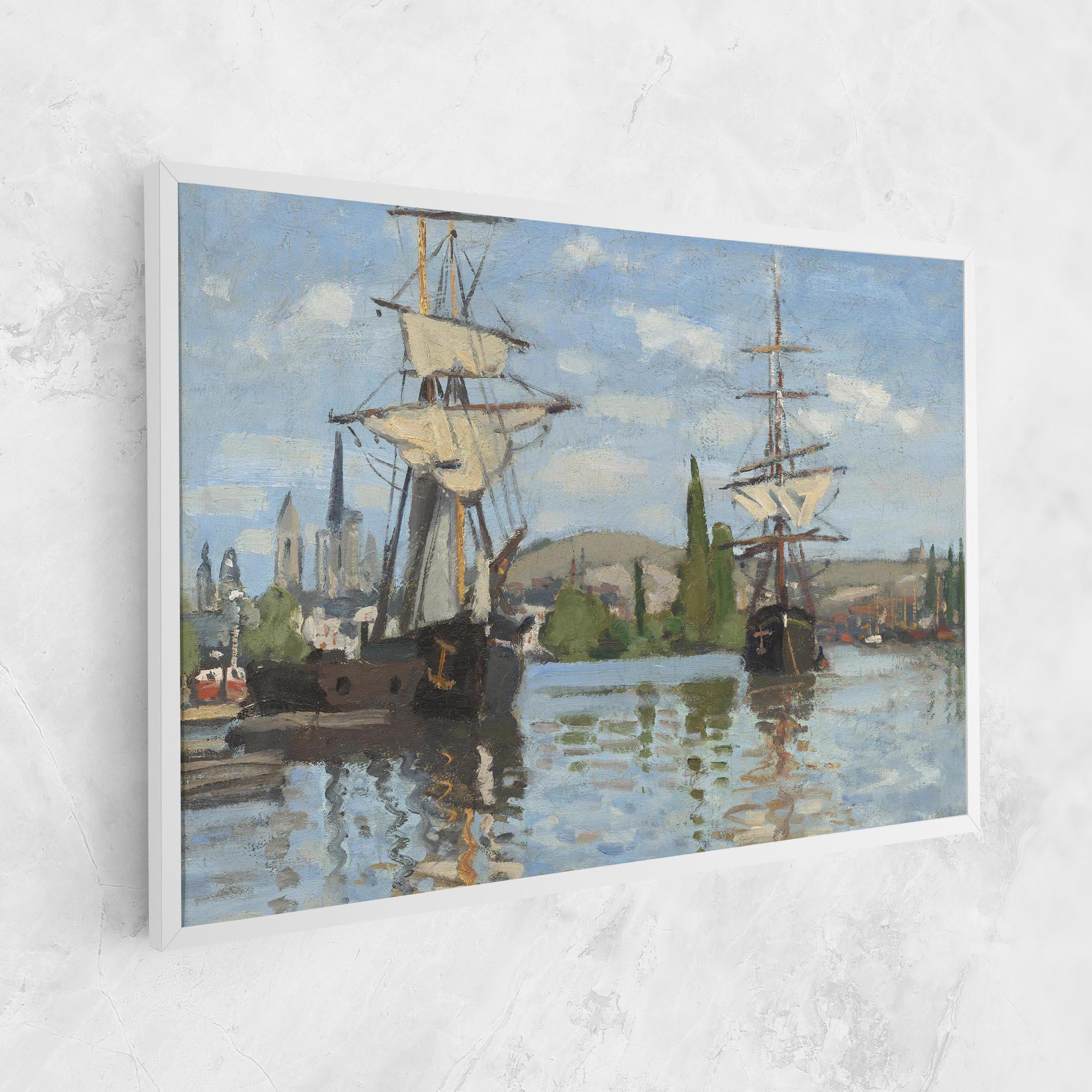 Tablou Canvas Ships At Rouen mockup 1