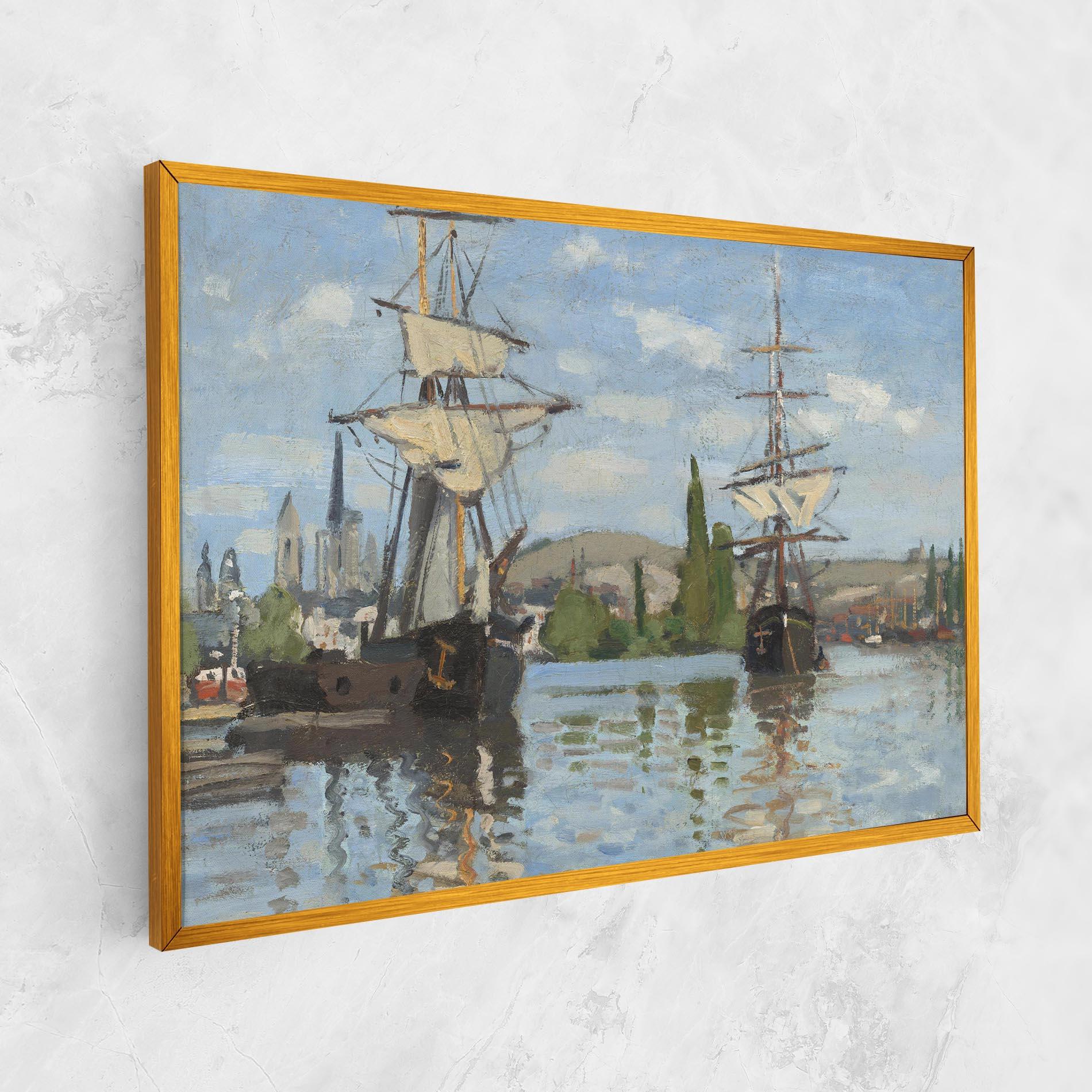 Tablou Canvas Ships At Rouen mockup 1