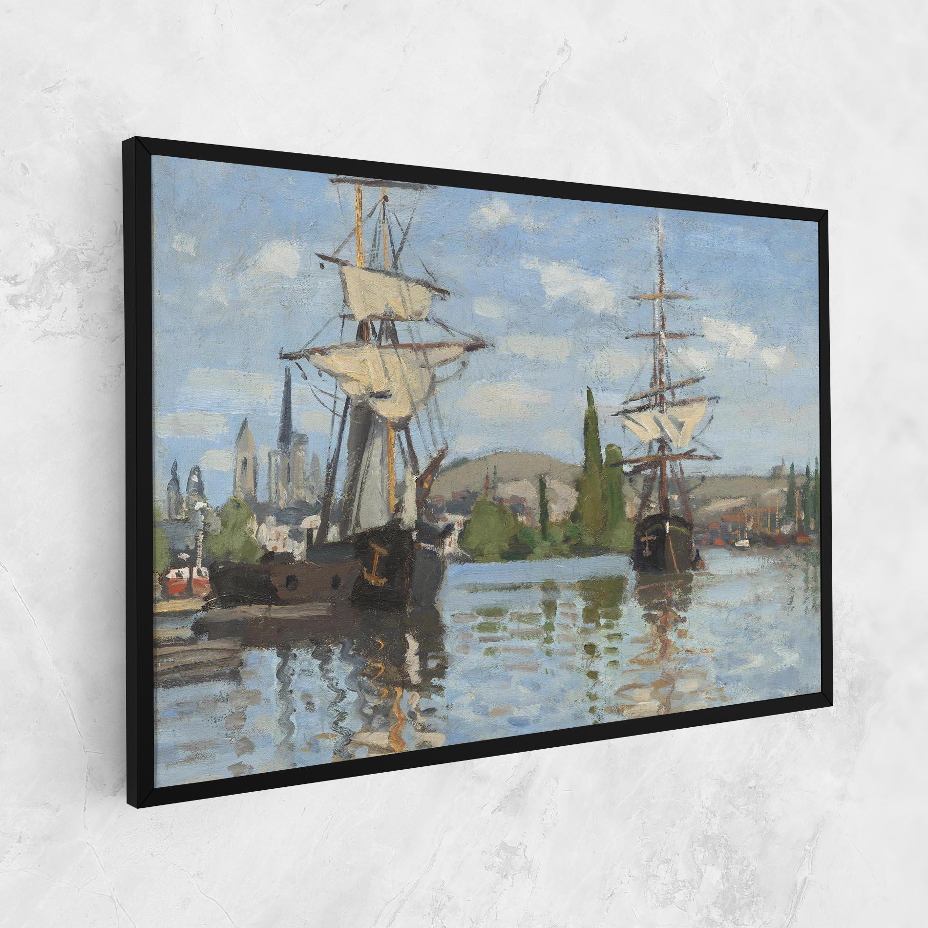 Tablou Canvas Ships At Rouen mockup 1