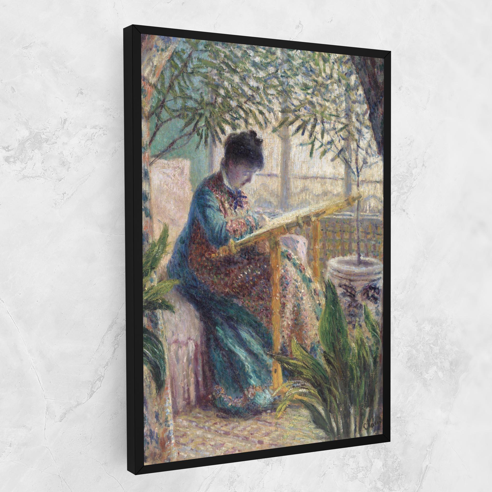 Tablou Canvas Monet Embroidering mockup 1