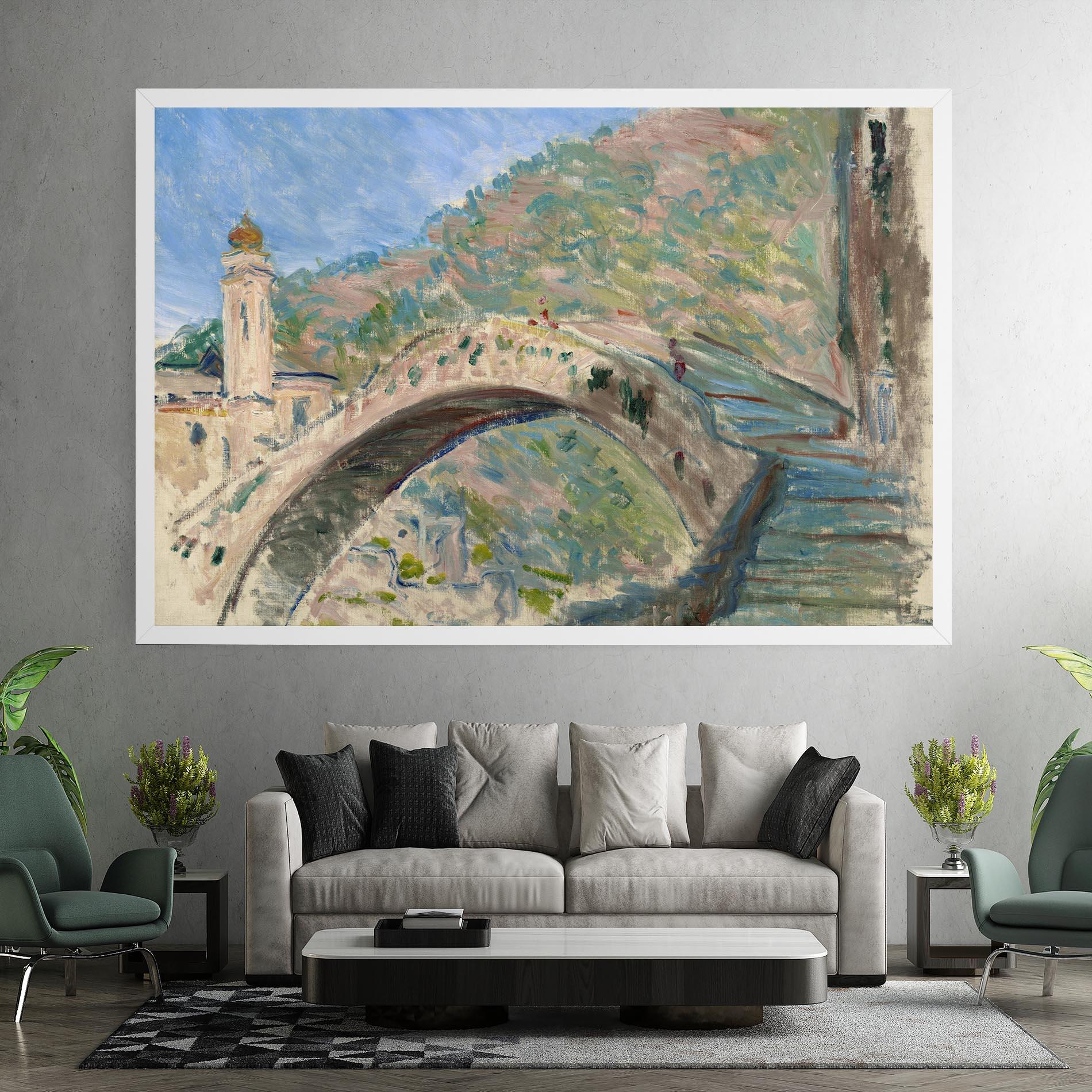 Tablou Canvas Bridge At Dolceacqua mockup 7