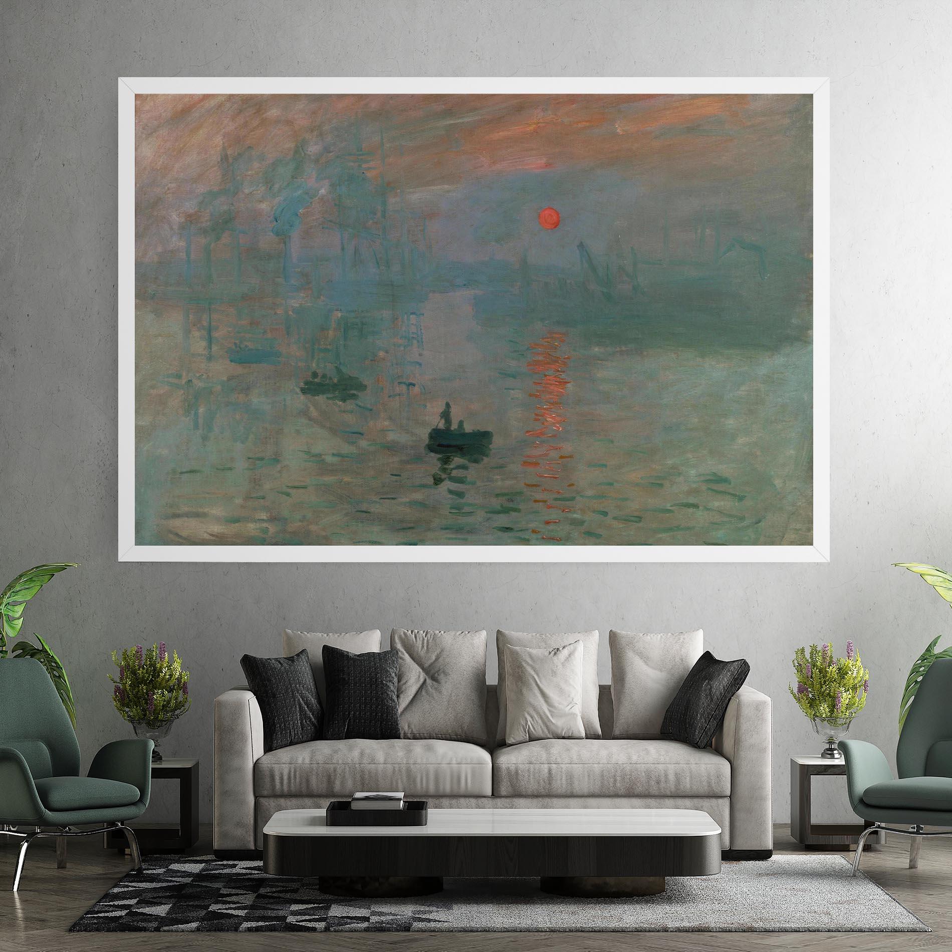 Tablou Canvas Monet Sunrise mockup 7