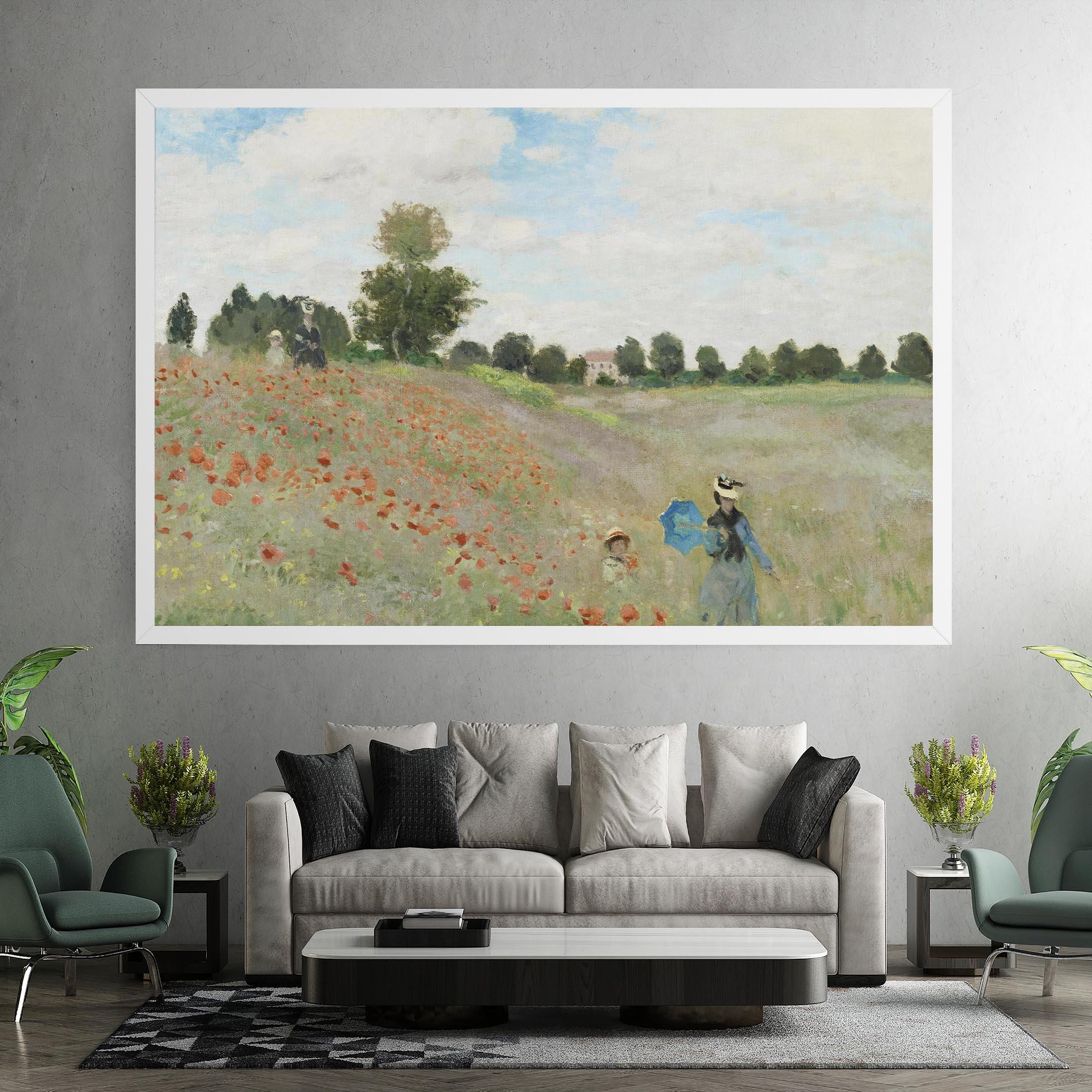 Tablou Canvas Poppy Field Near Argenteuil mockup 7