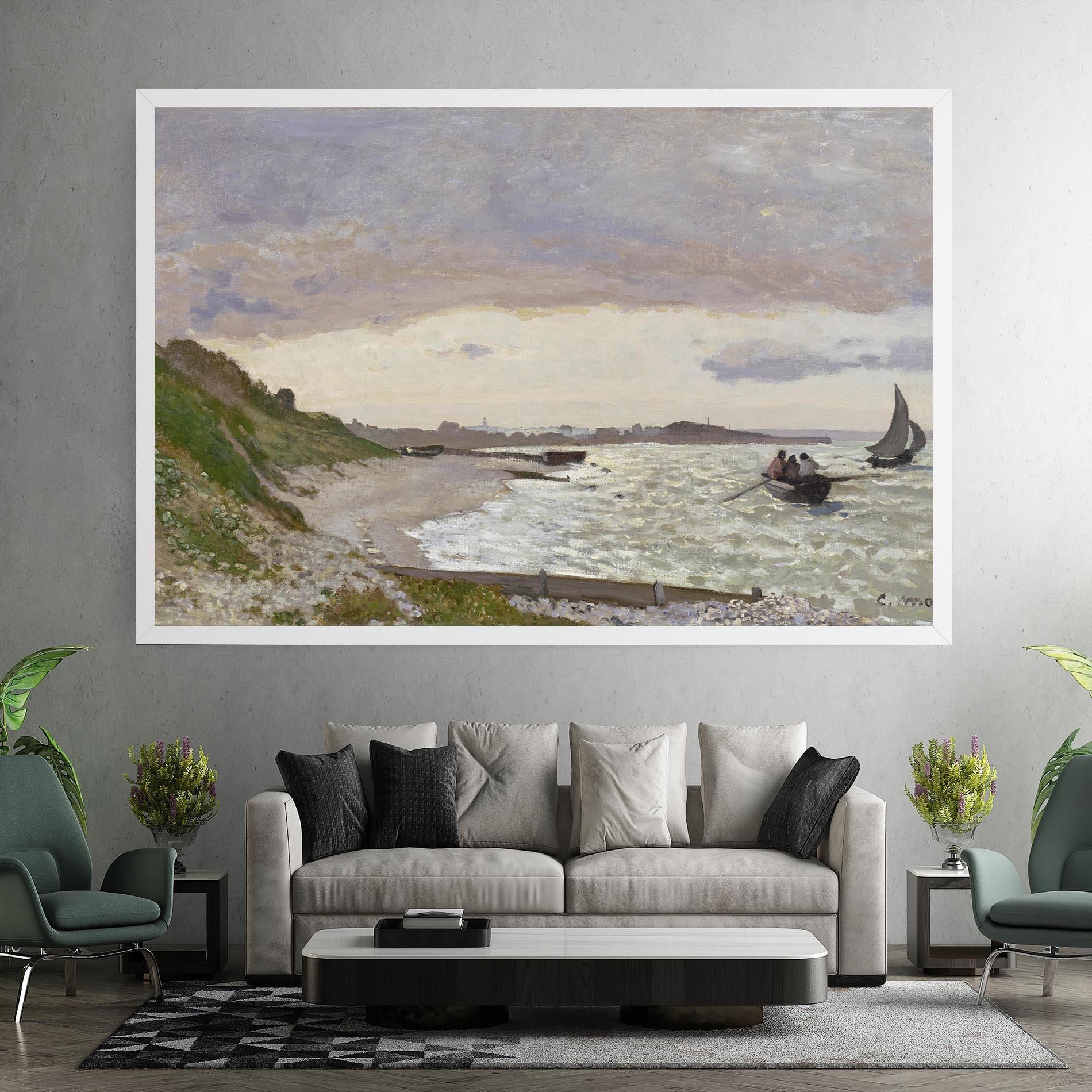 Tablou Canvas Seashore At Sainte Adresse mockup 7