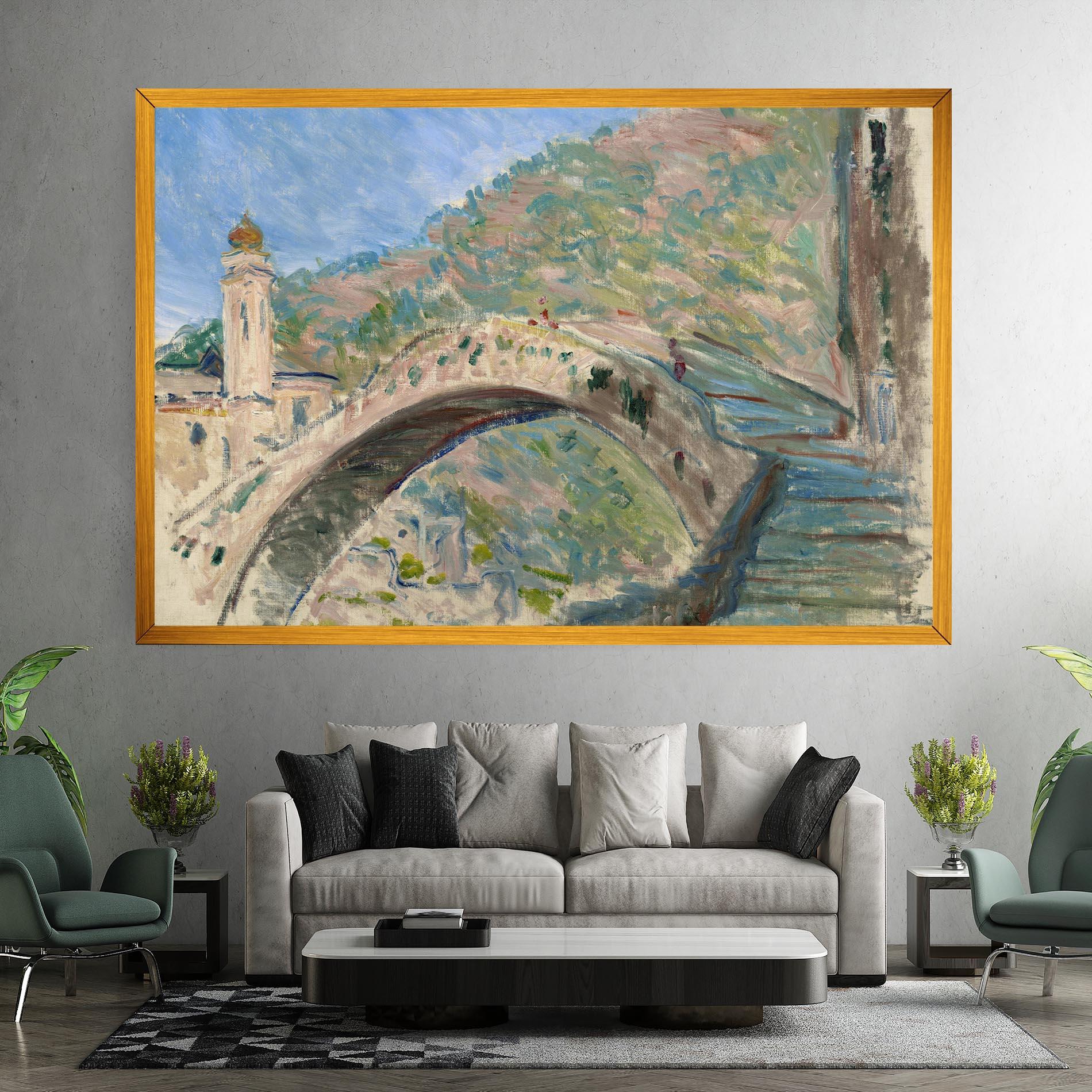 Tablou Canvas Bridge At Dolceacqua mockup 7