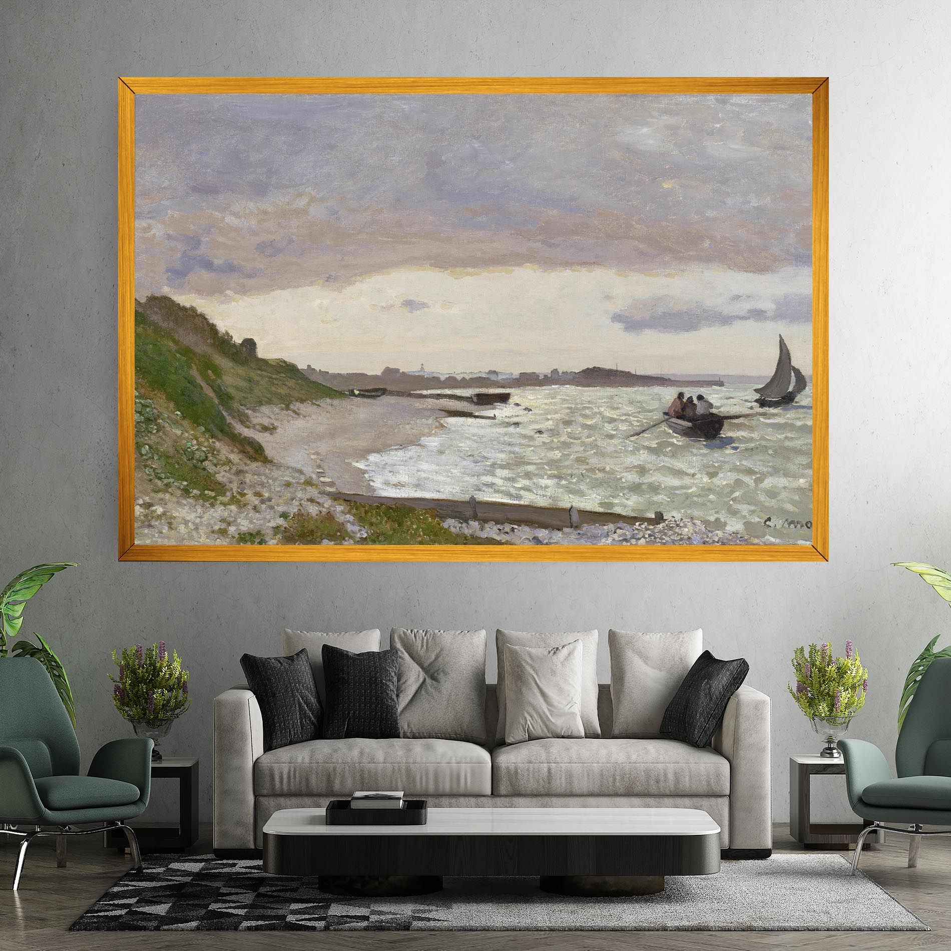 Seashore At Sainte Adresse mockup 7