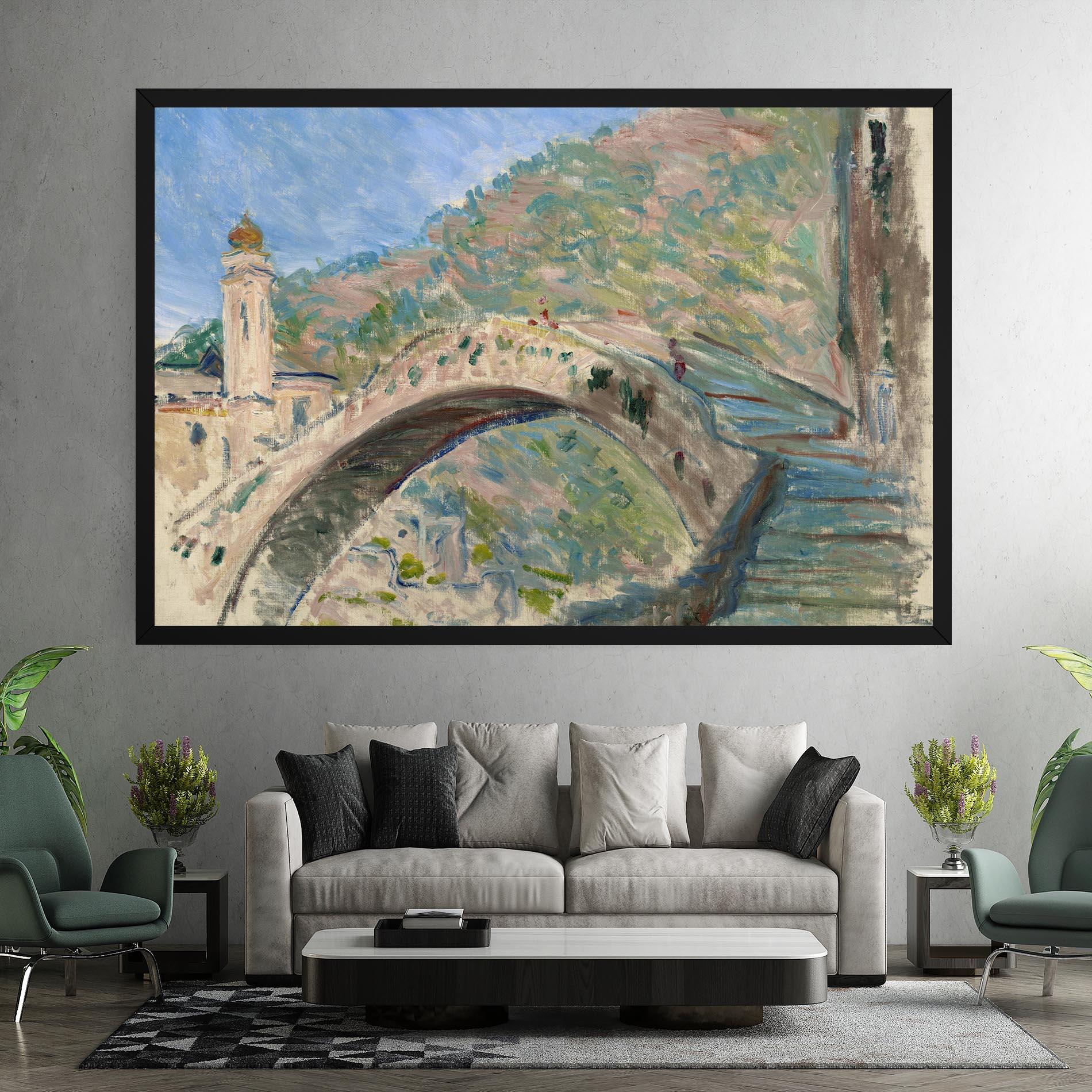 Tablou Canvas Bridge At Dolceacqua mockup 7