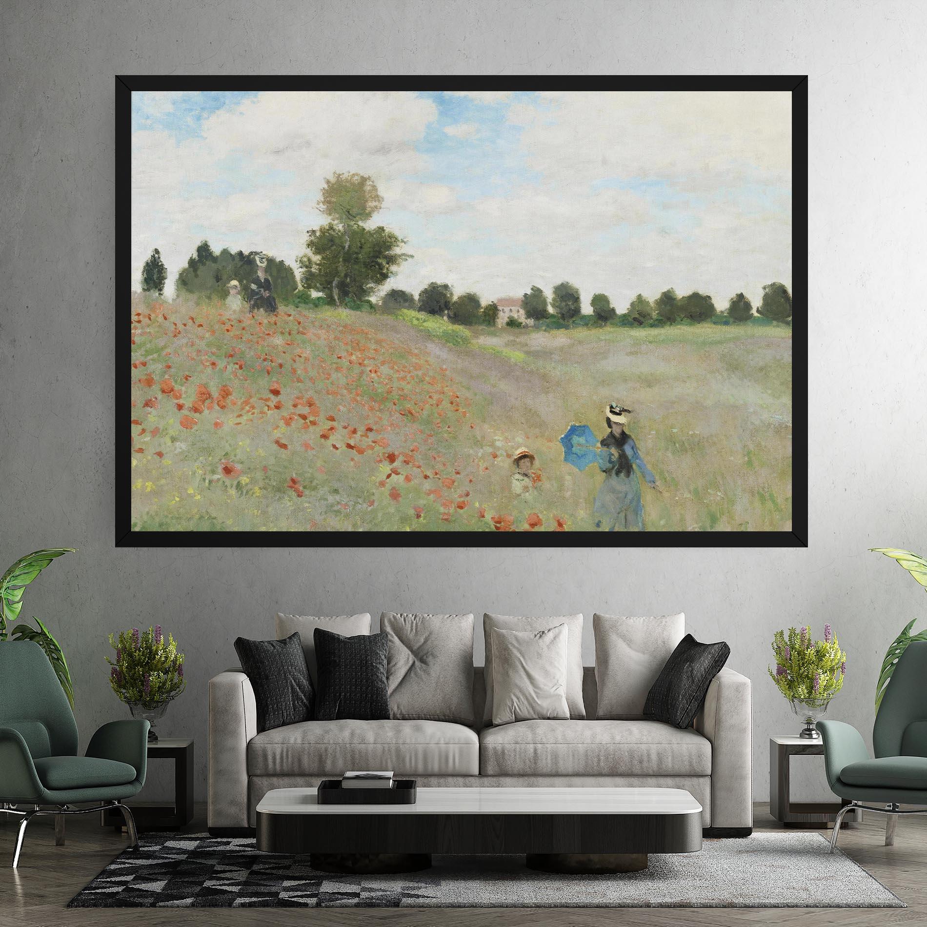 Tablou Canvas Poppy Field Near Argenteuil mockup 7