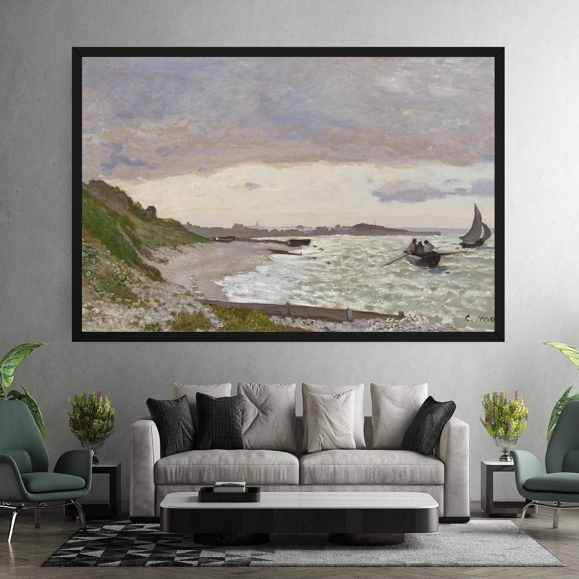 Seashore At Sainte Adresse mockup 7