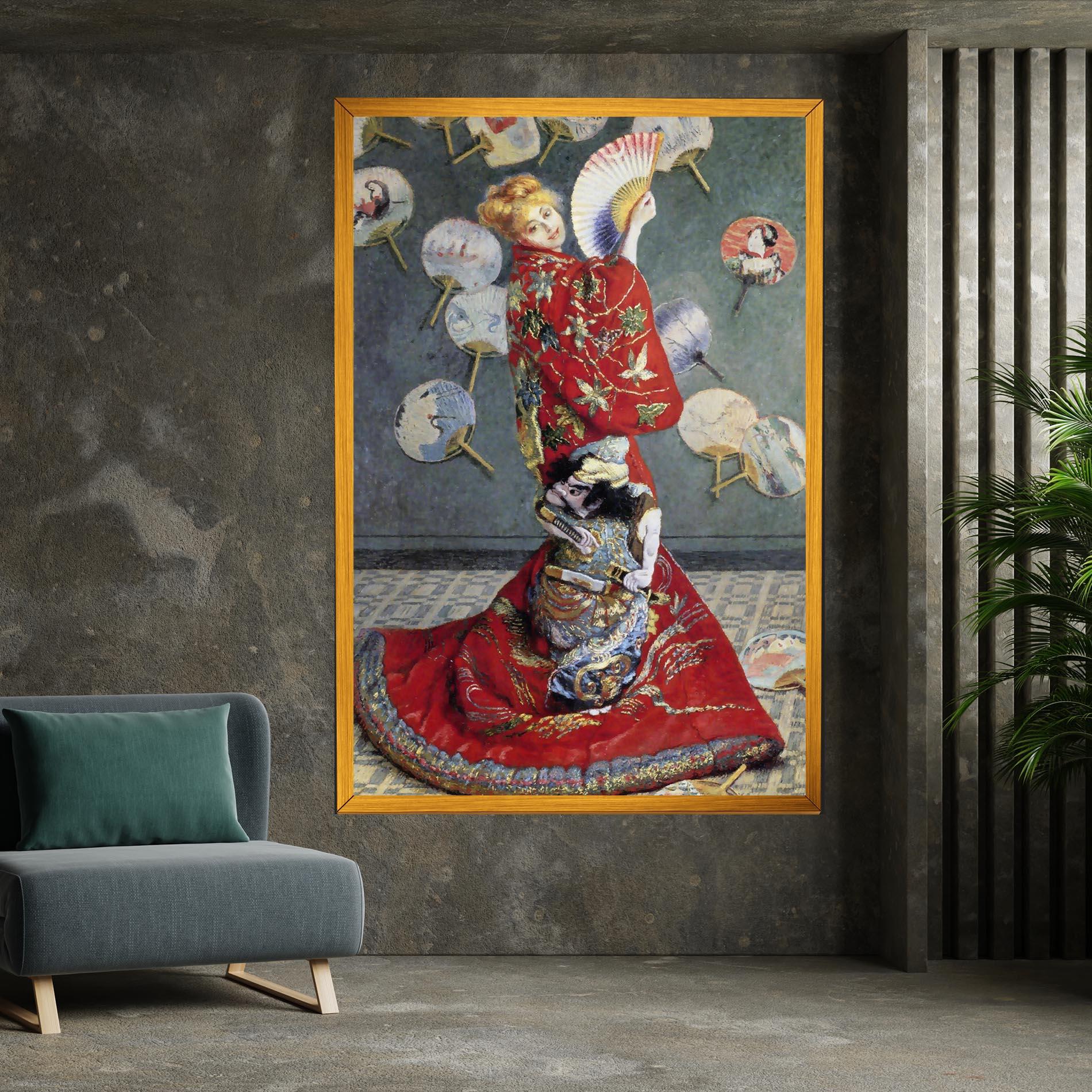 Tablou Canvas Camille Monet In Japanese Costume mockup 7