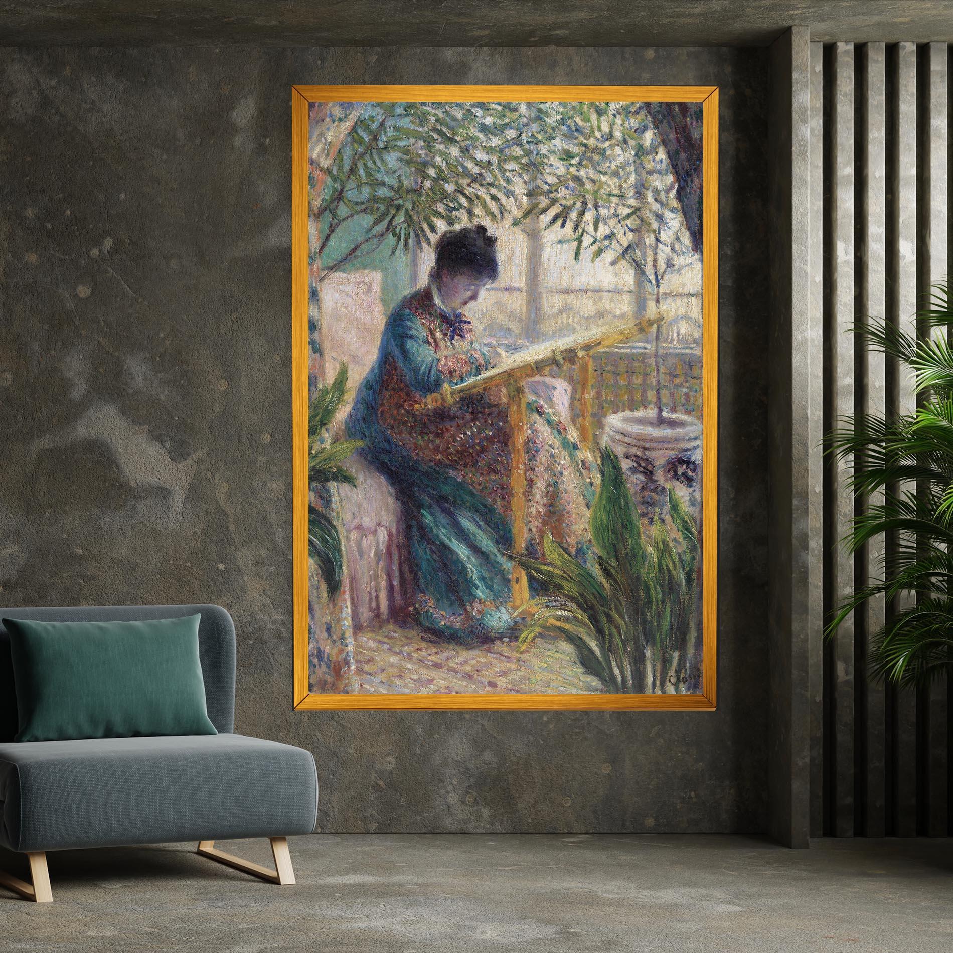 Tablou Canvas Monet Embroidering mockup 7